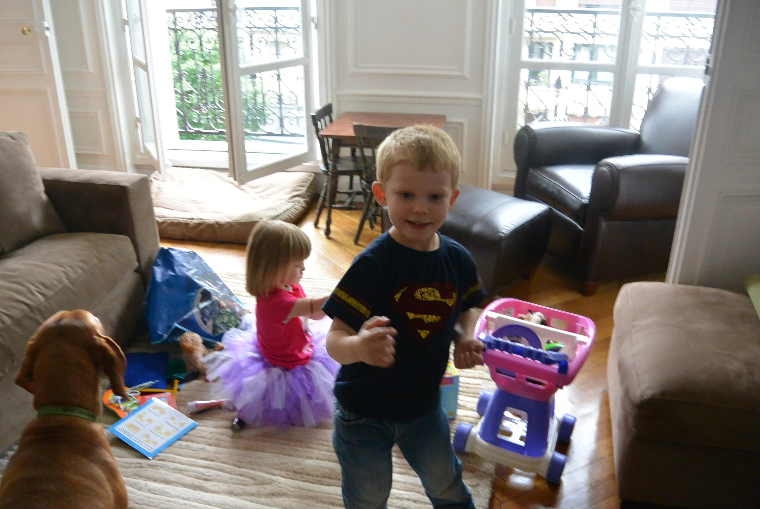 Lance busting a move to some country music we had blasting!