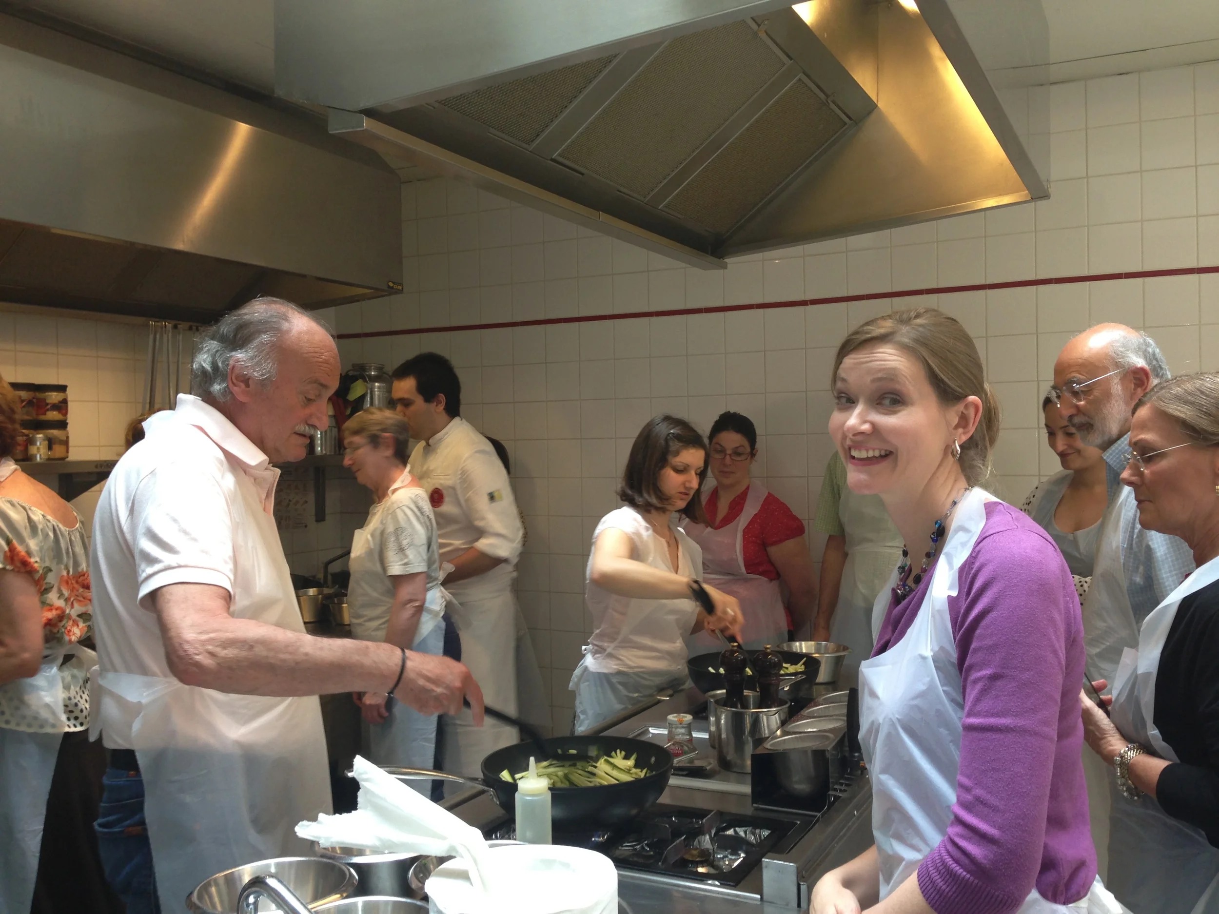 Lindsay cooking it up.