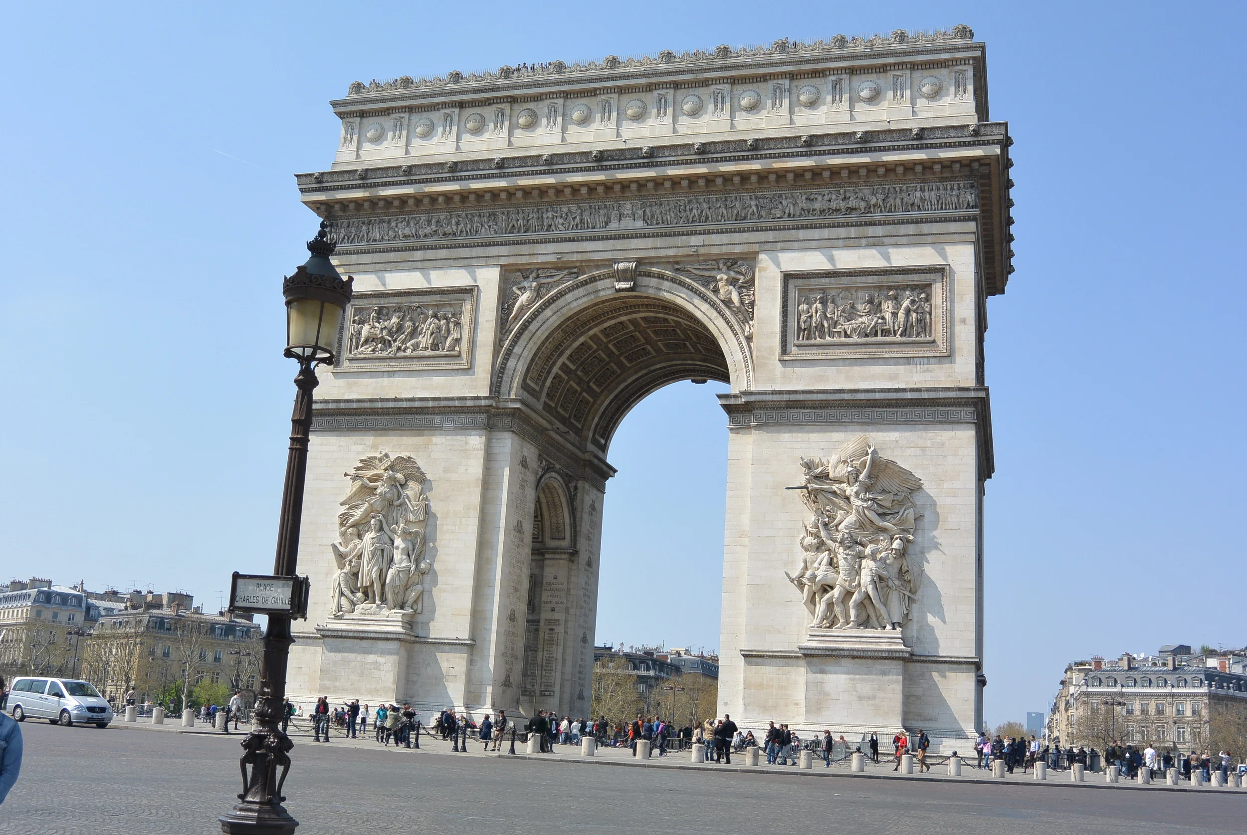The Arc de Triumph. &nbsp;Lance was ready to climb some stairs!