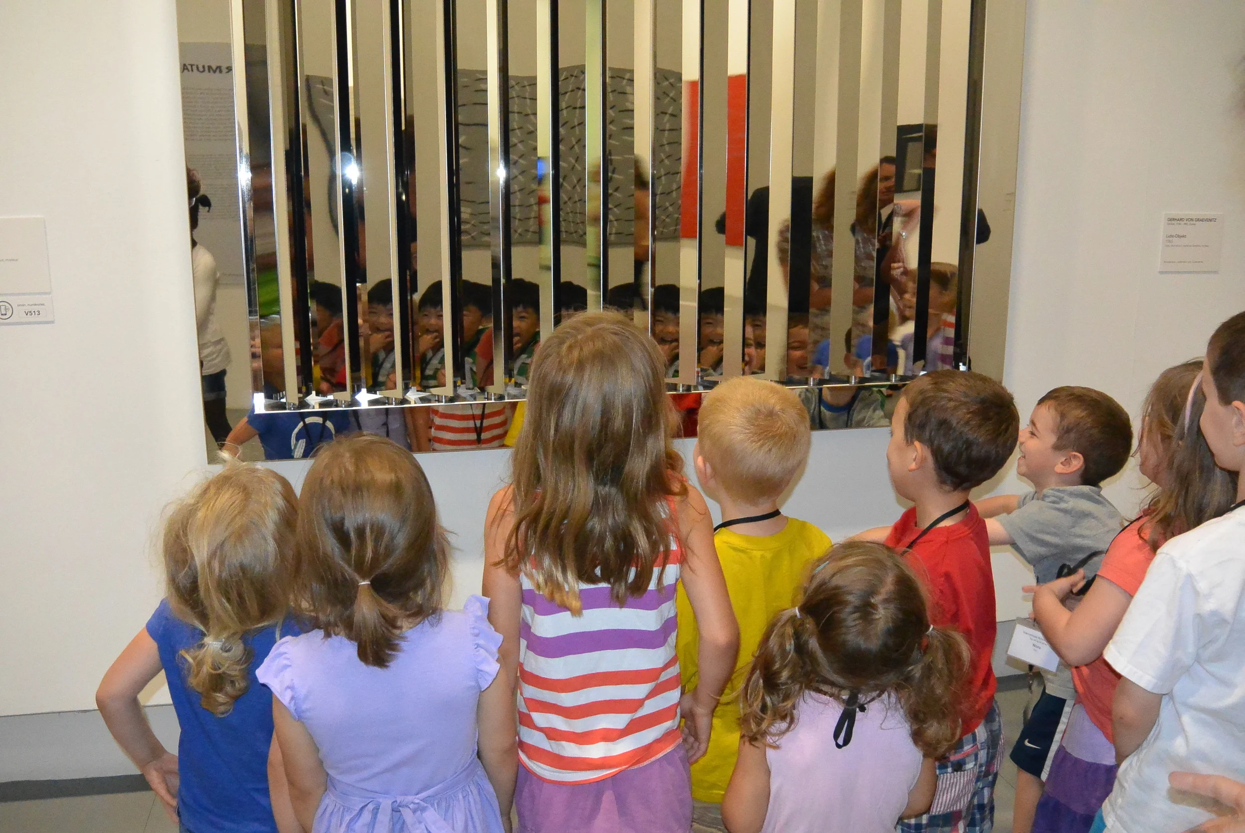 Lance and his camp class enjoying some art.