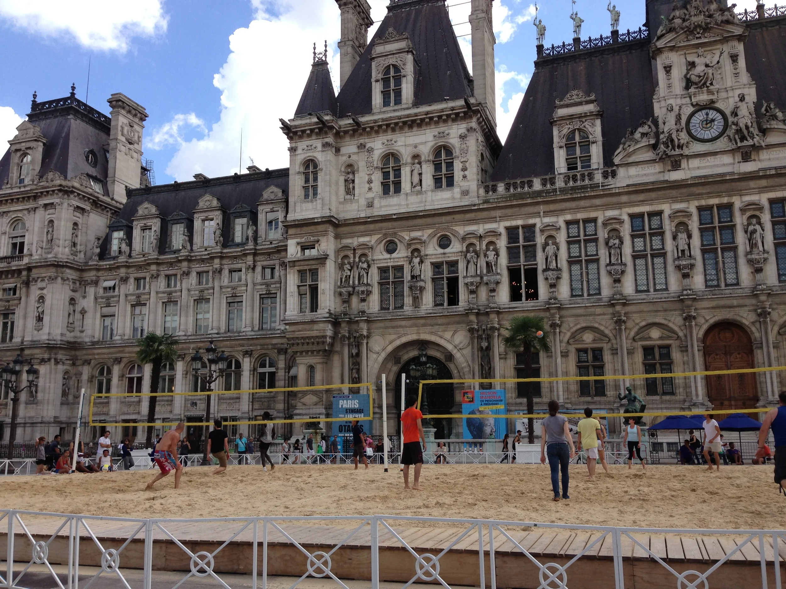 Beach volleyball in Paris? &nbsp;Can't beat that backdrop!
