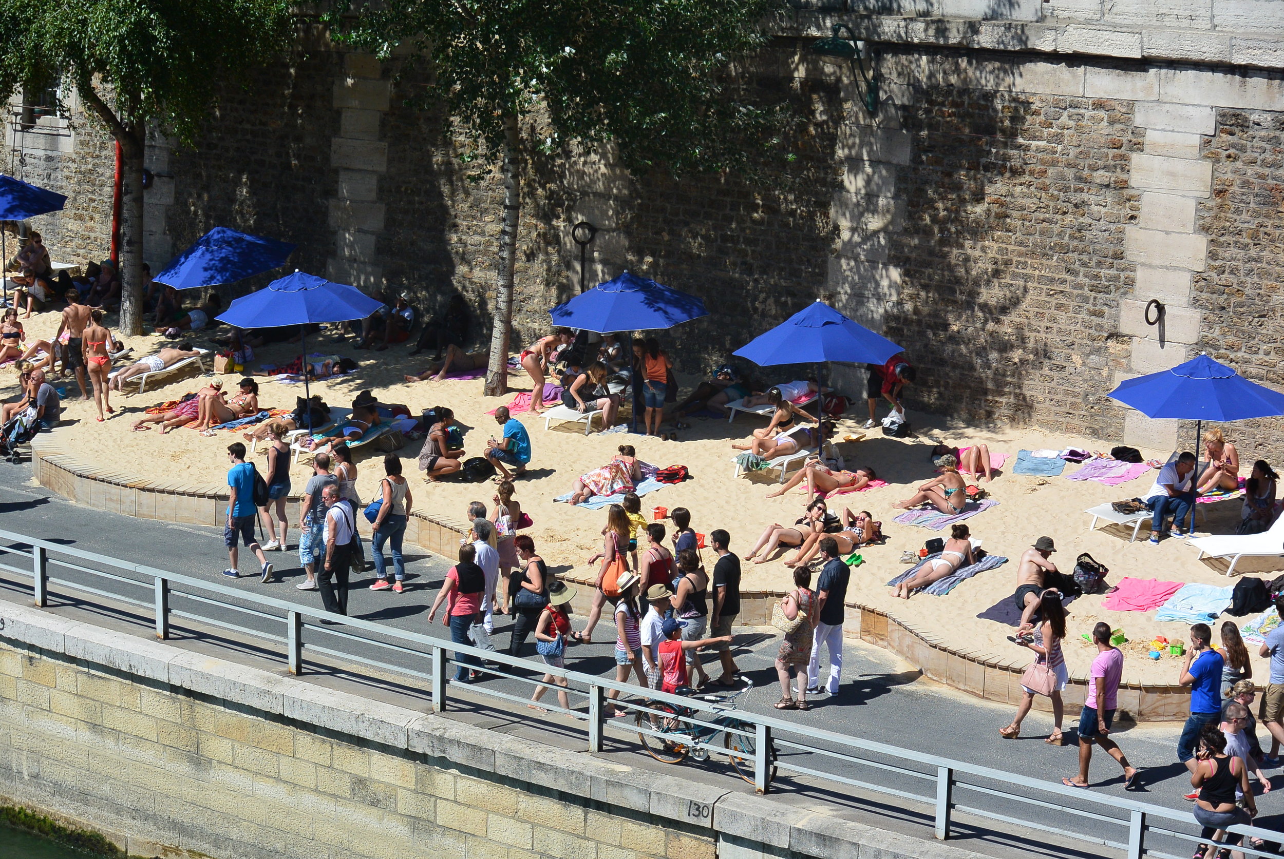 Paris Plages on the Seine.