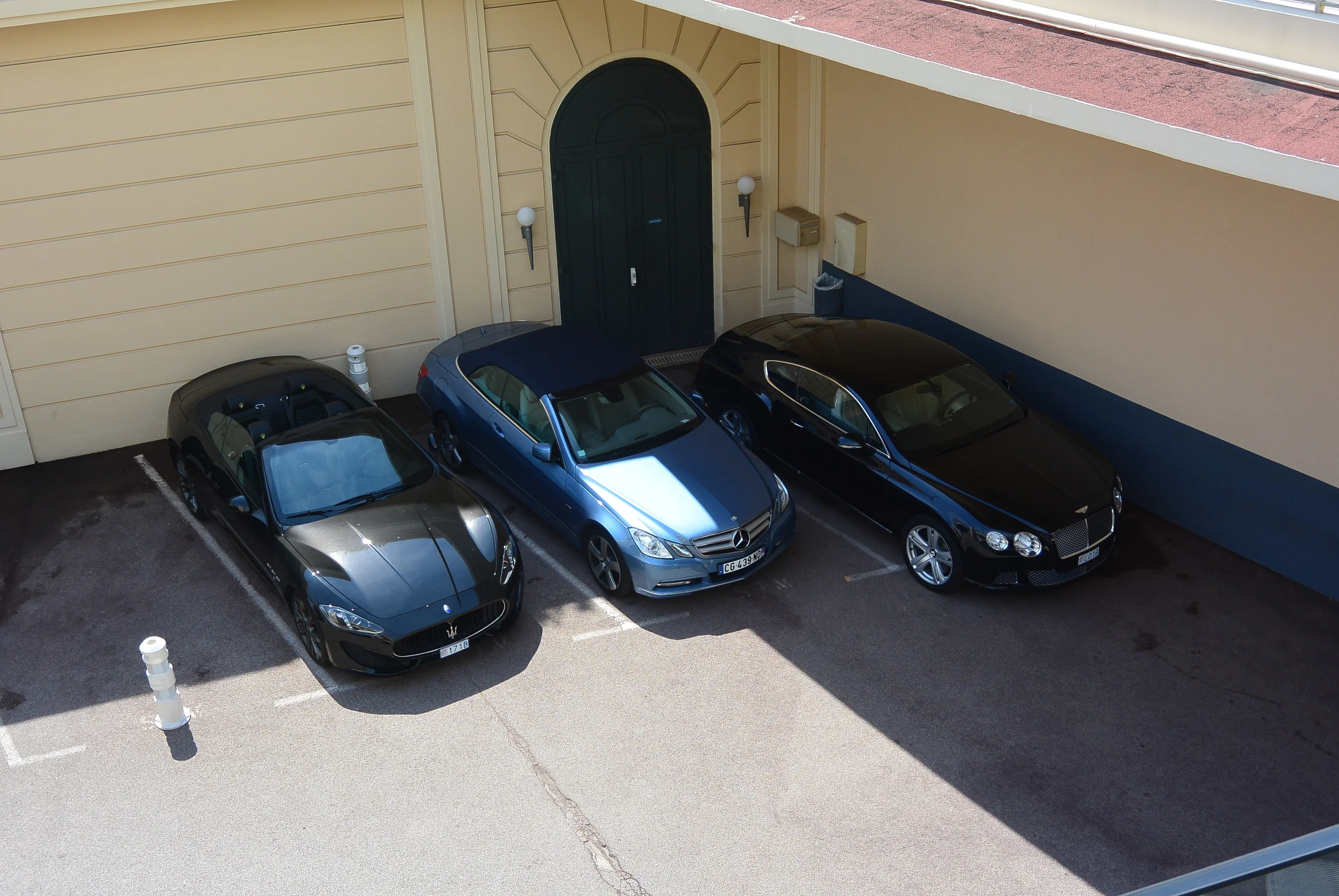 Keith's dream garage..a Masarati, a Bentley and a Mercedes. &nbsp; 