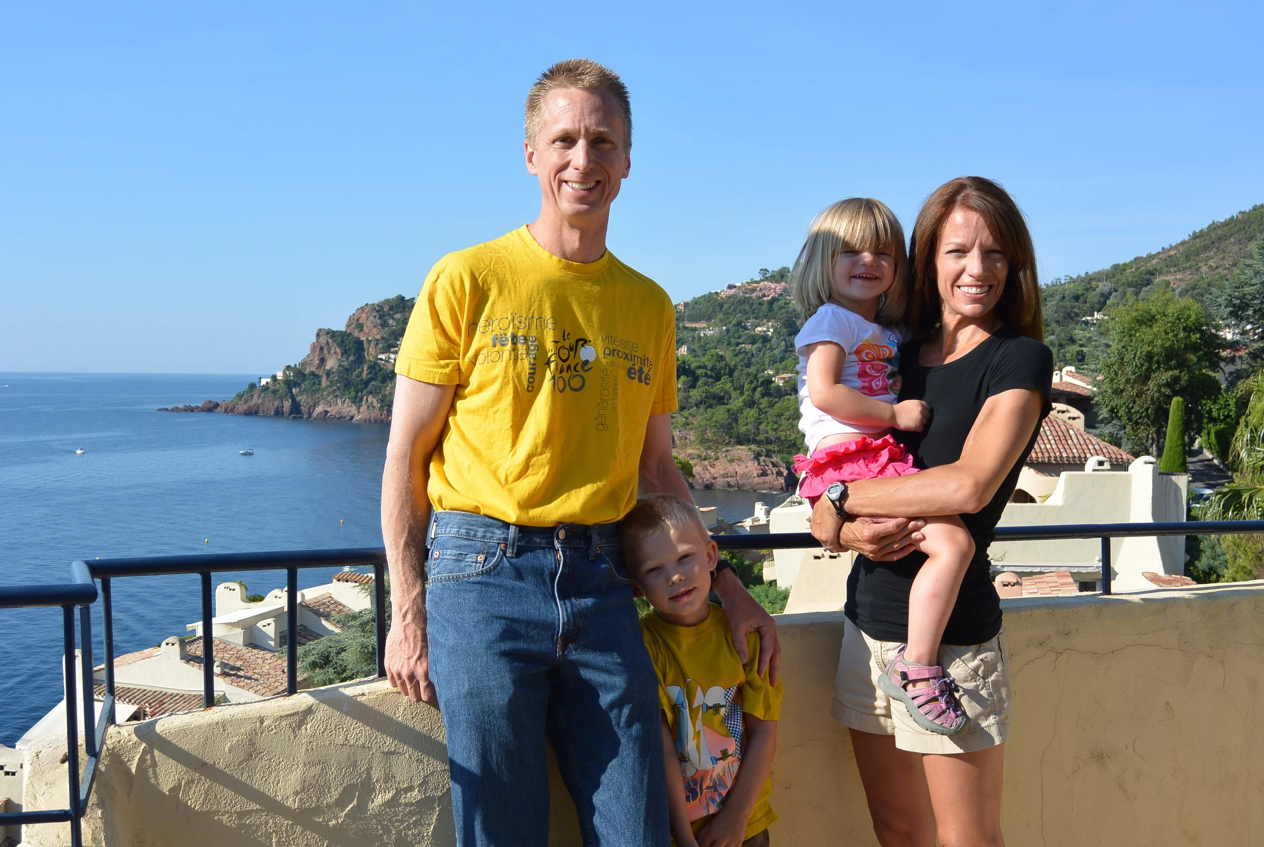 The family on our top balcony