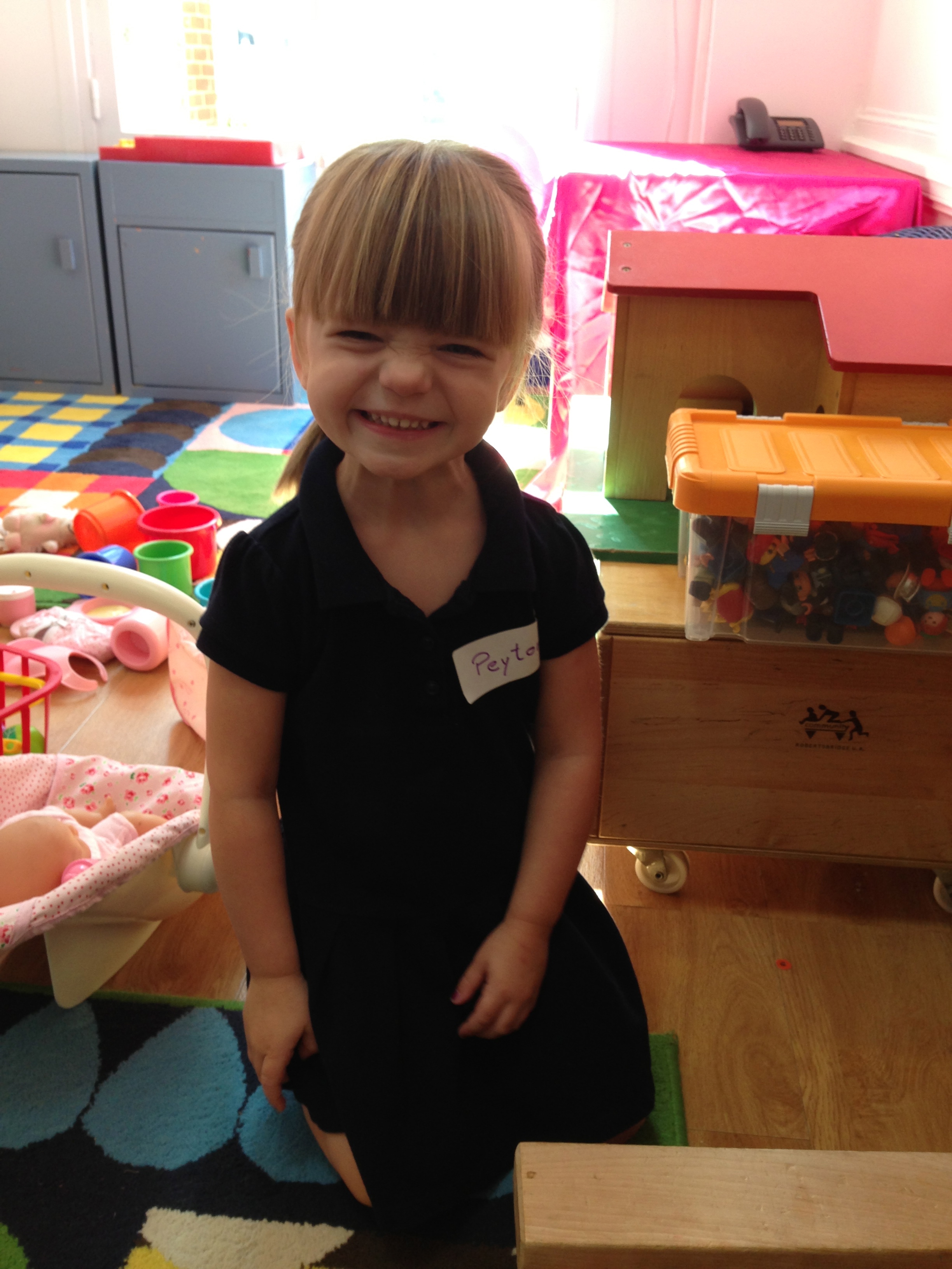 Peyton at Preschool orientation