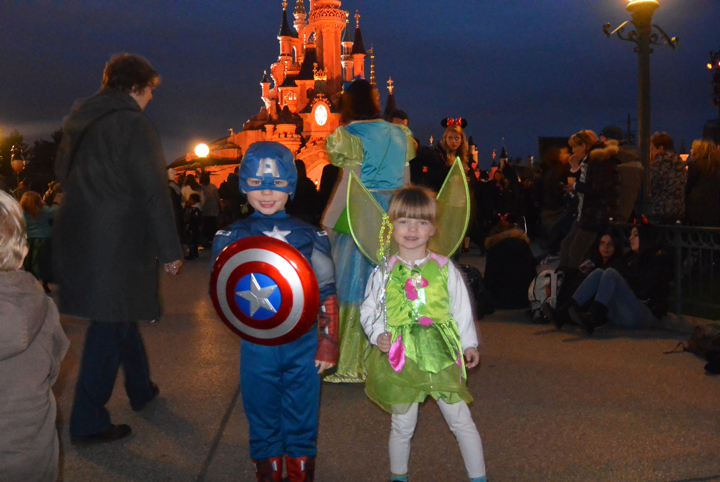 Tinkerbell and Captain America!