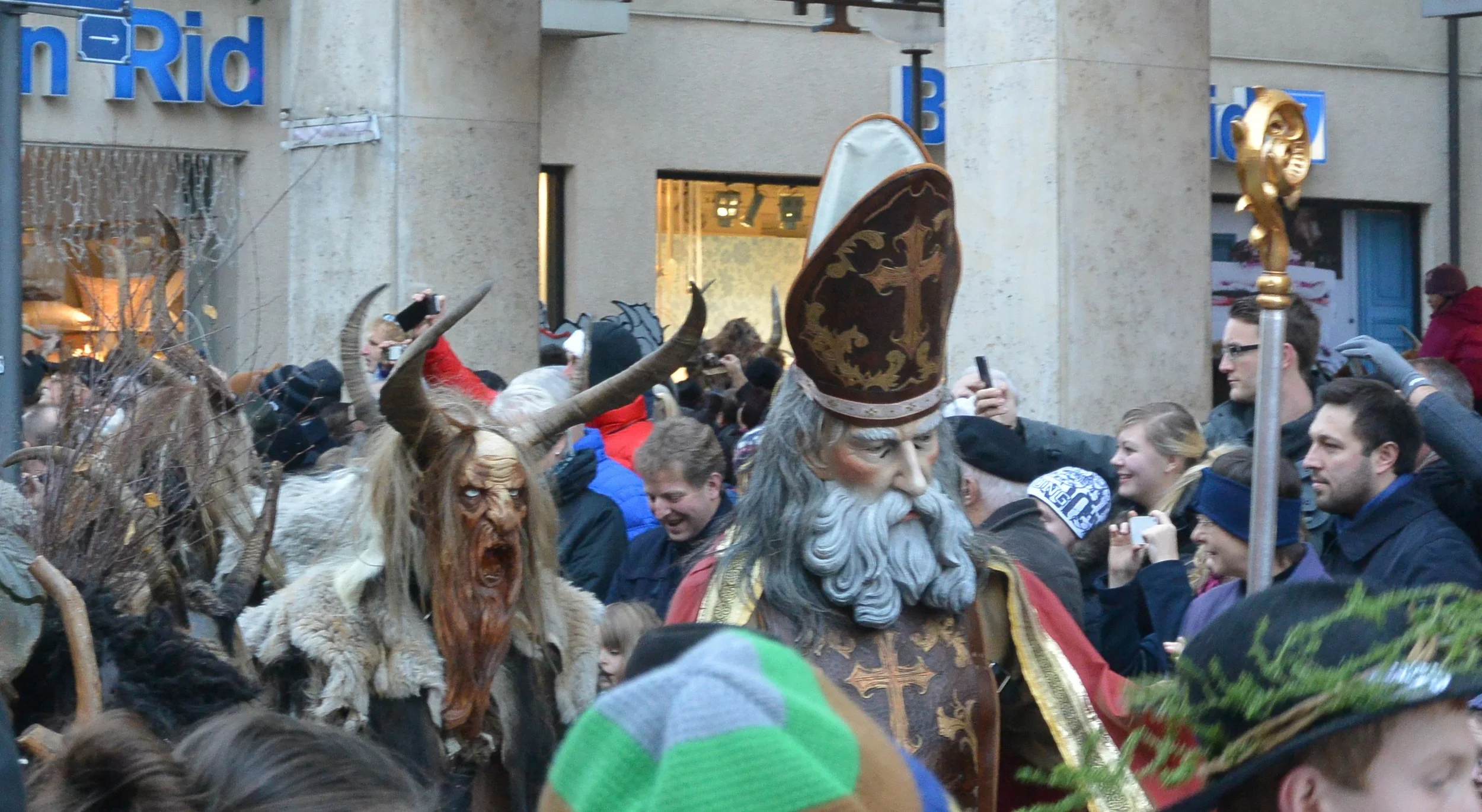 Scary dudes from the Krampus parade!