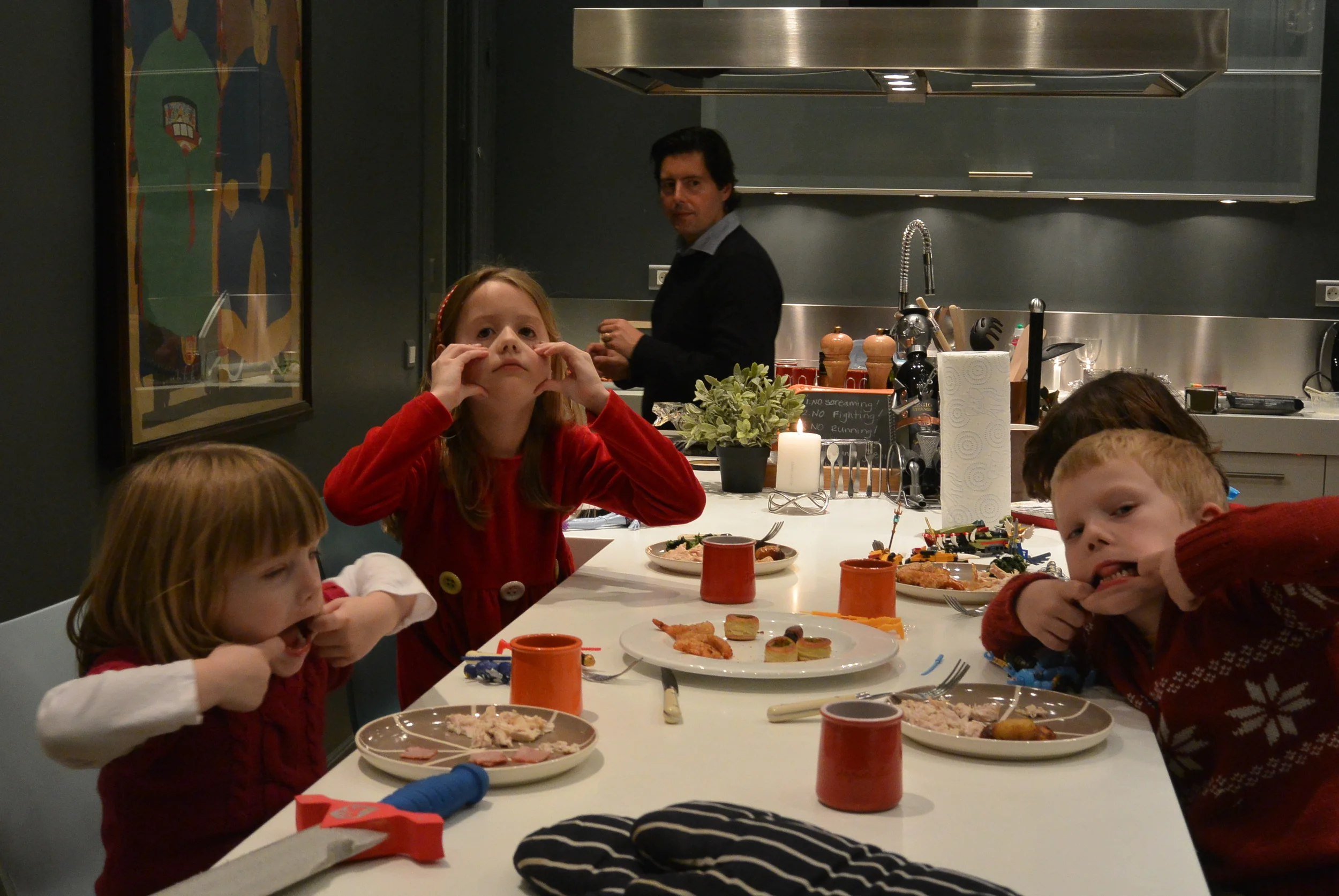 Kids being super silly on Chrismas