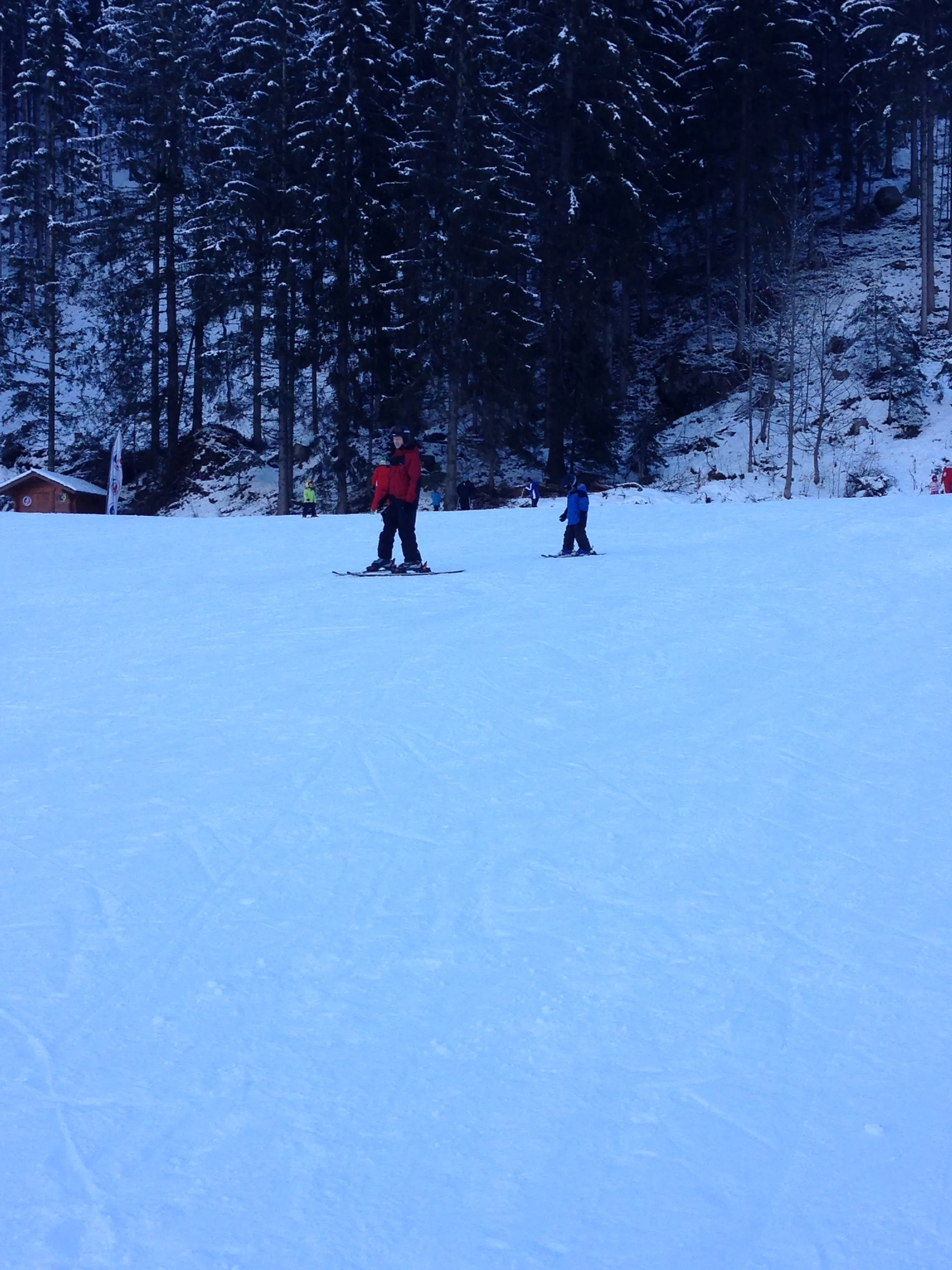 Daddy skiing with Lance
