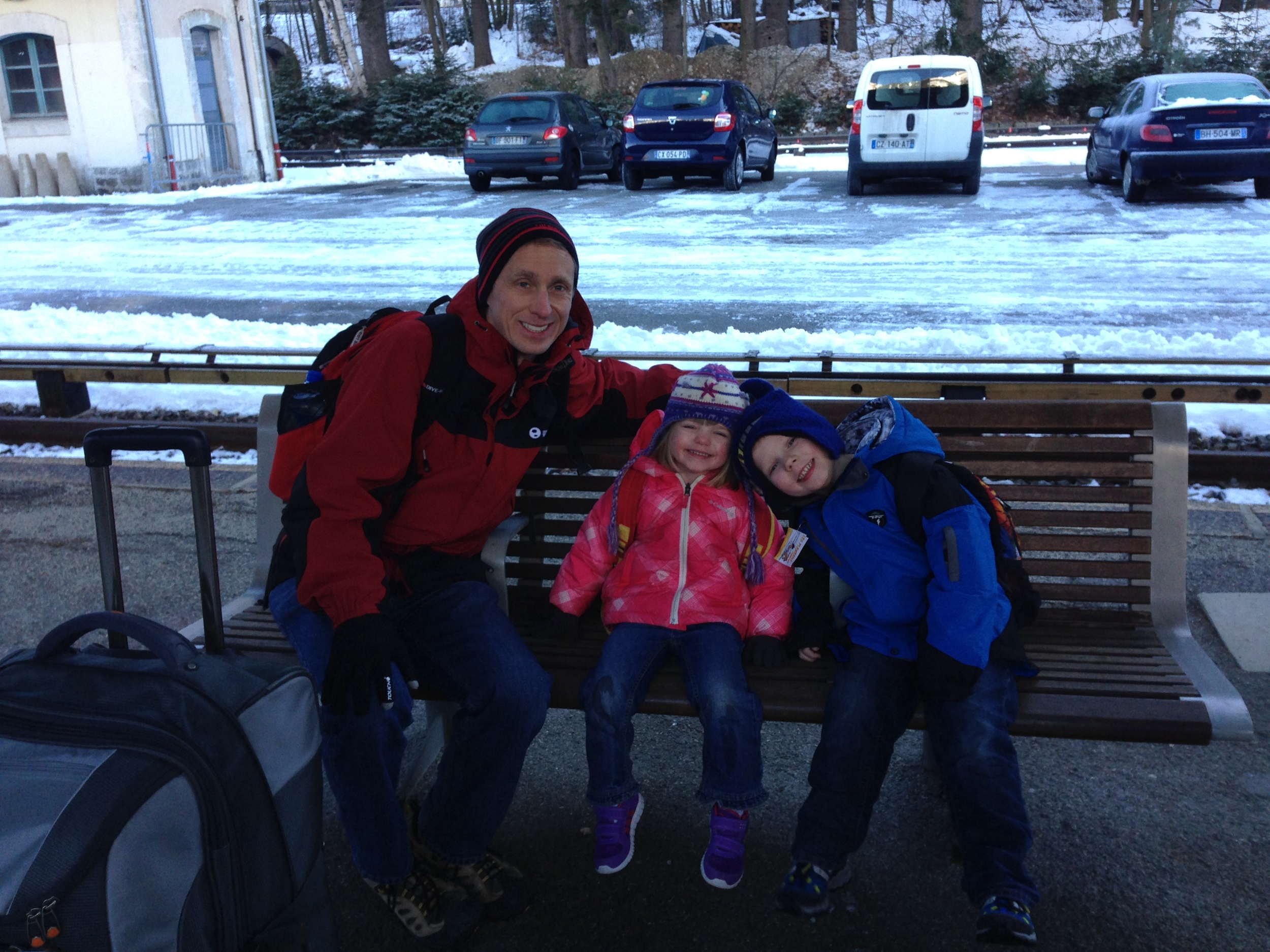 Waiting for the train to head home.