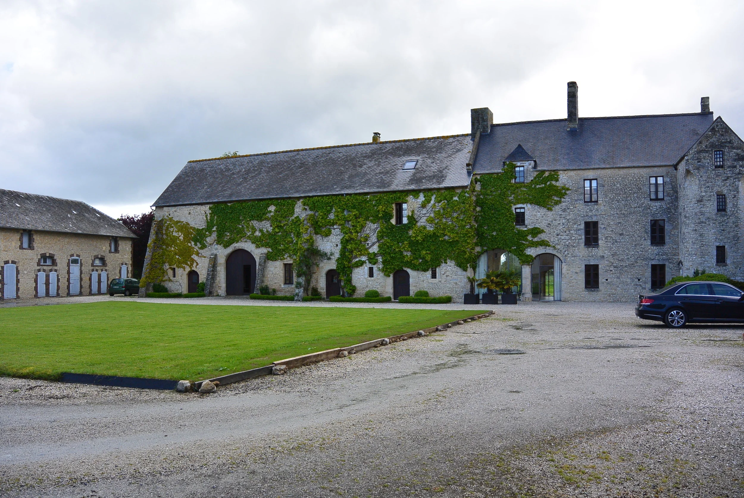 Other side of the Chateau we stayed at in Normandy.