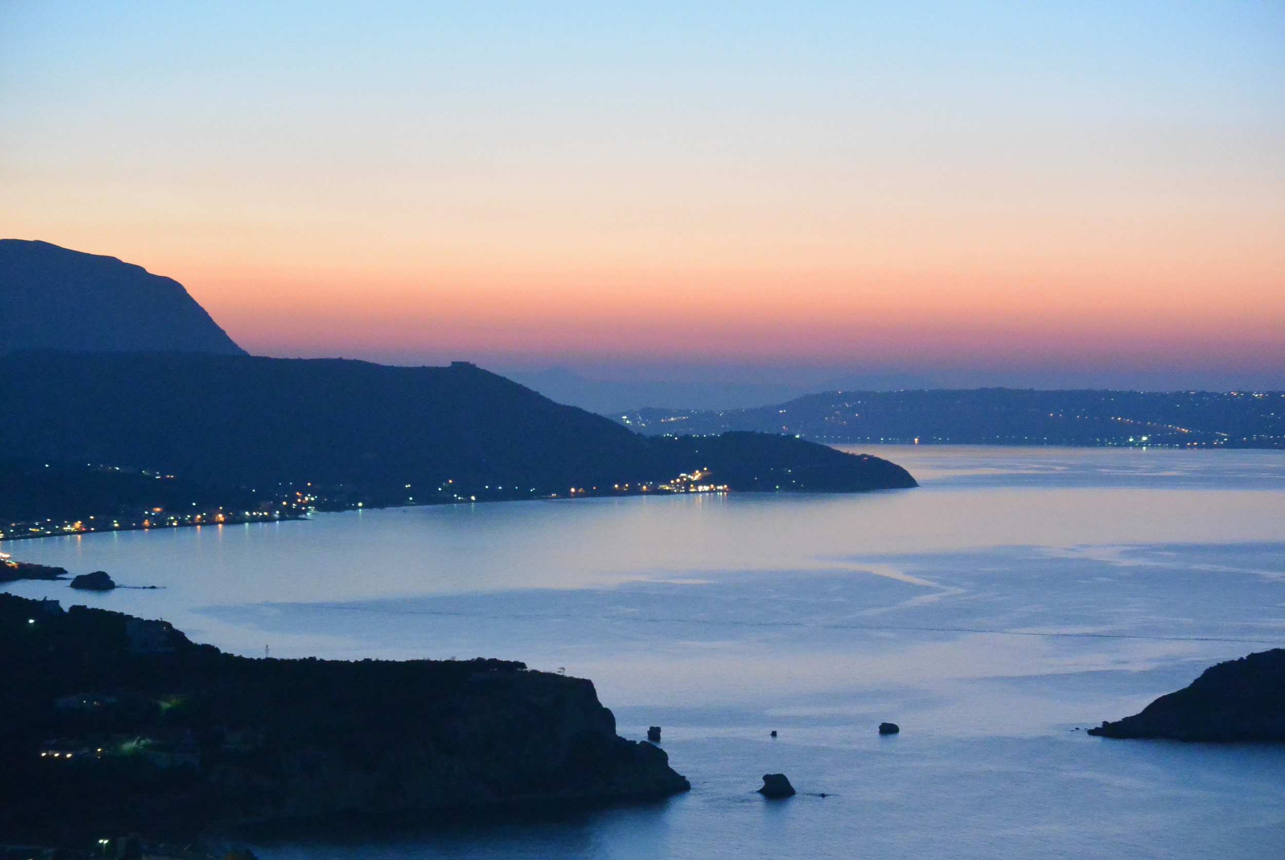 Our nightly view from our villa