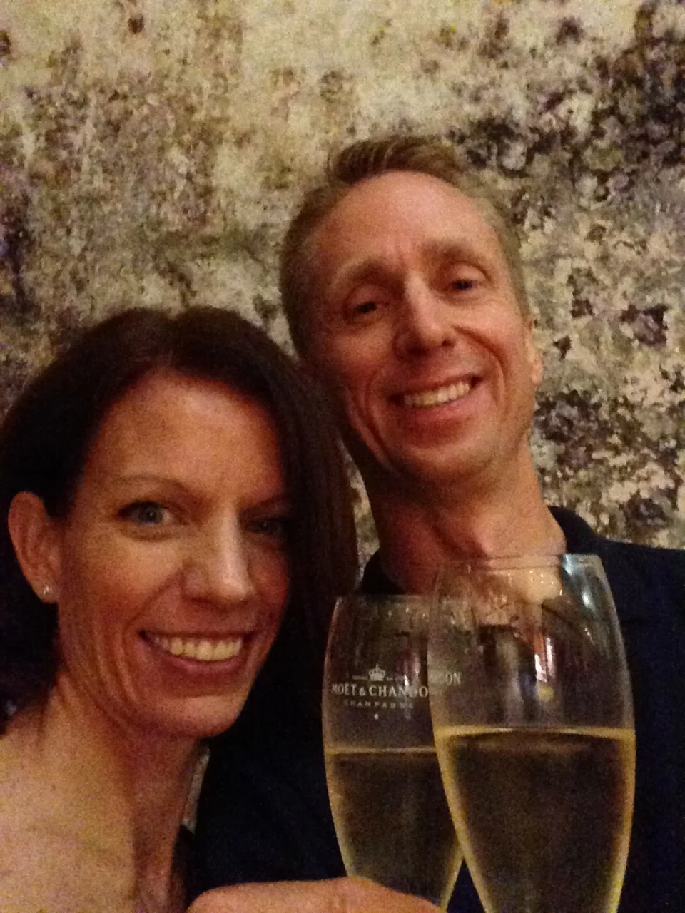 selfie in the Champagne cave