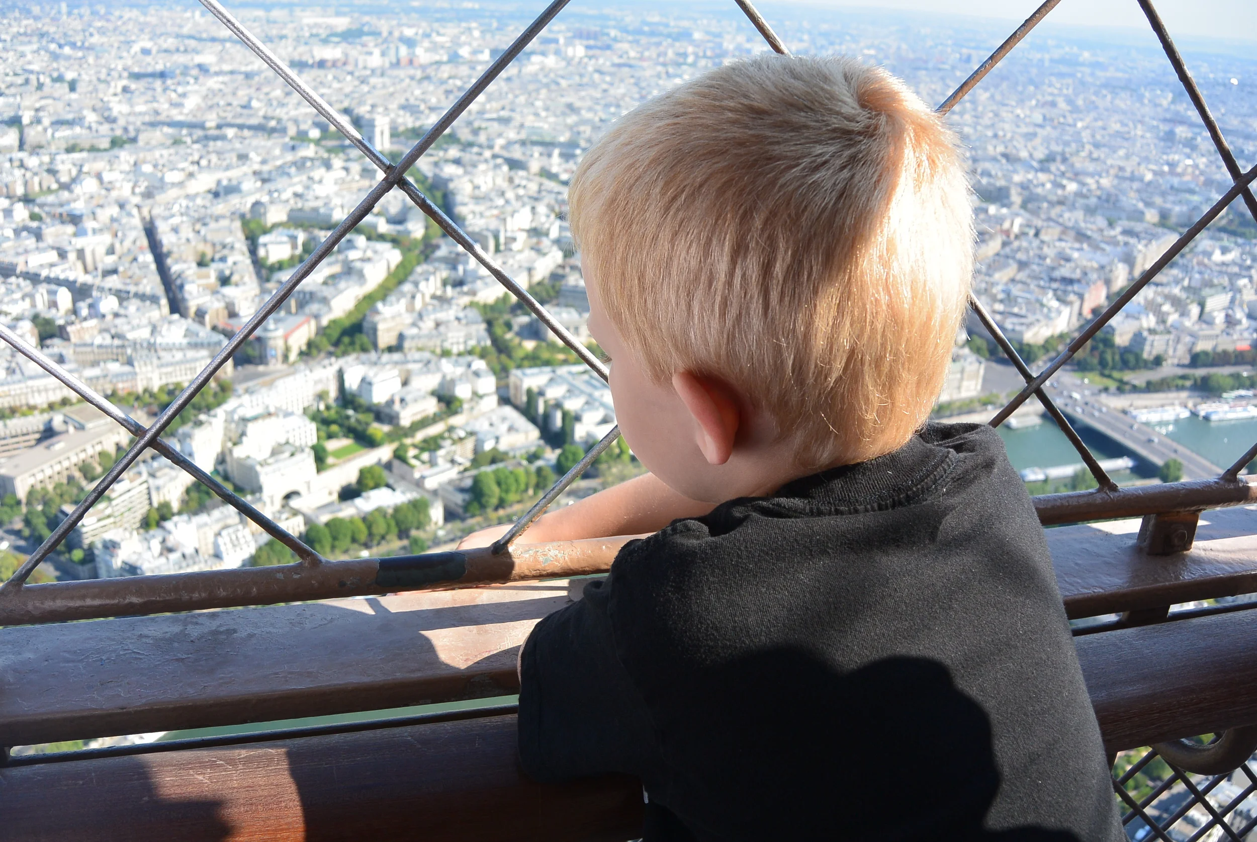 Made it to the top. &nbsp;Lance is taking it all in.