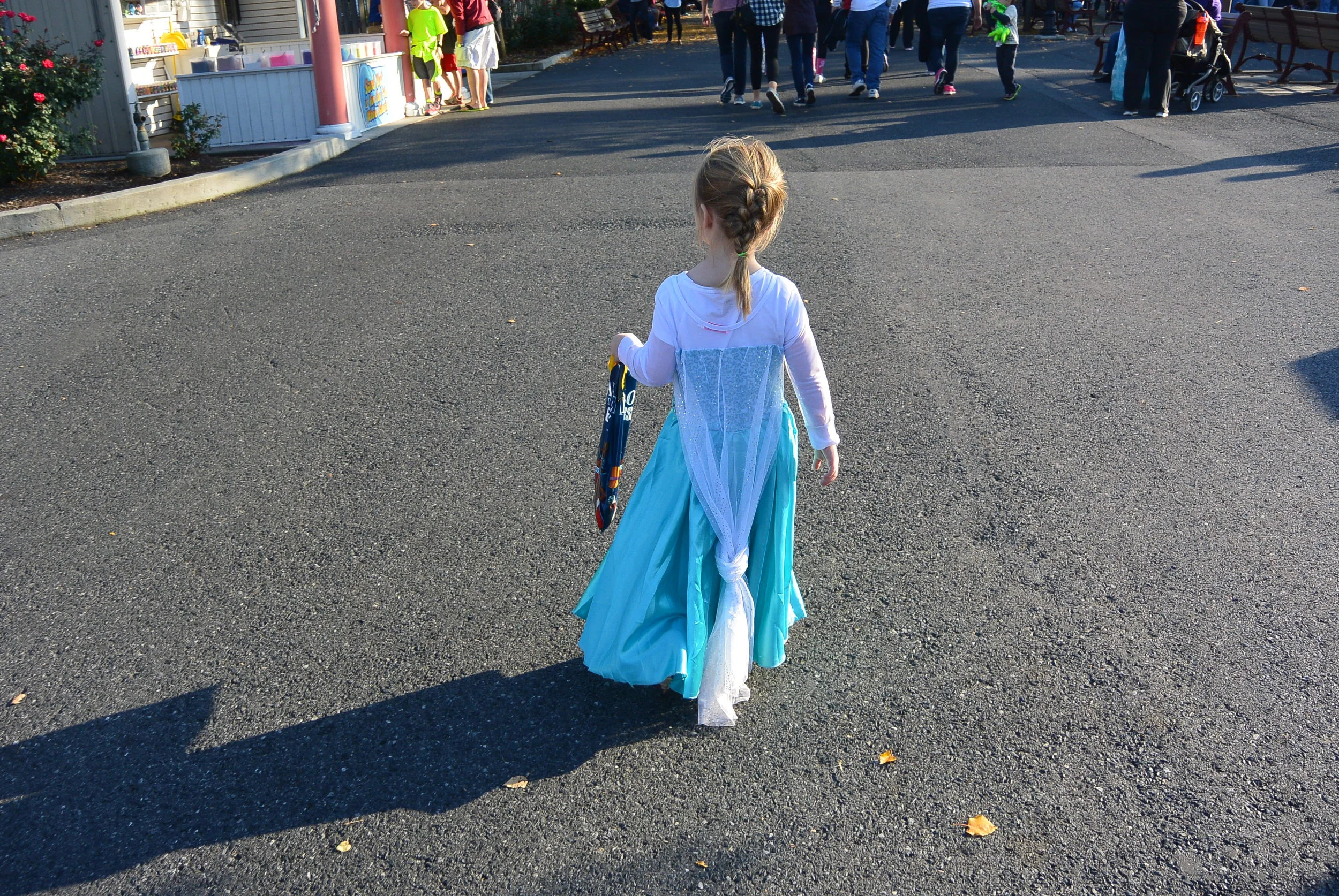 On her way to trick or treat