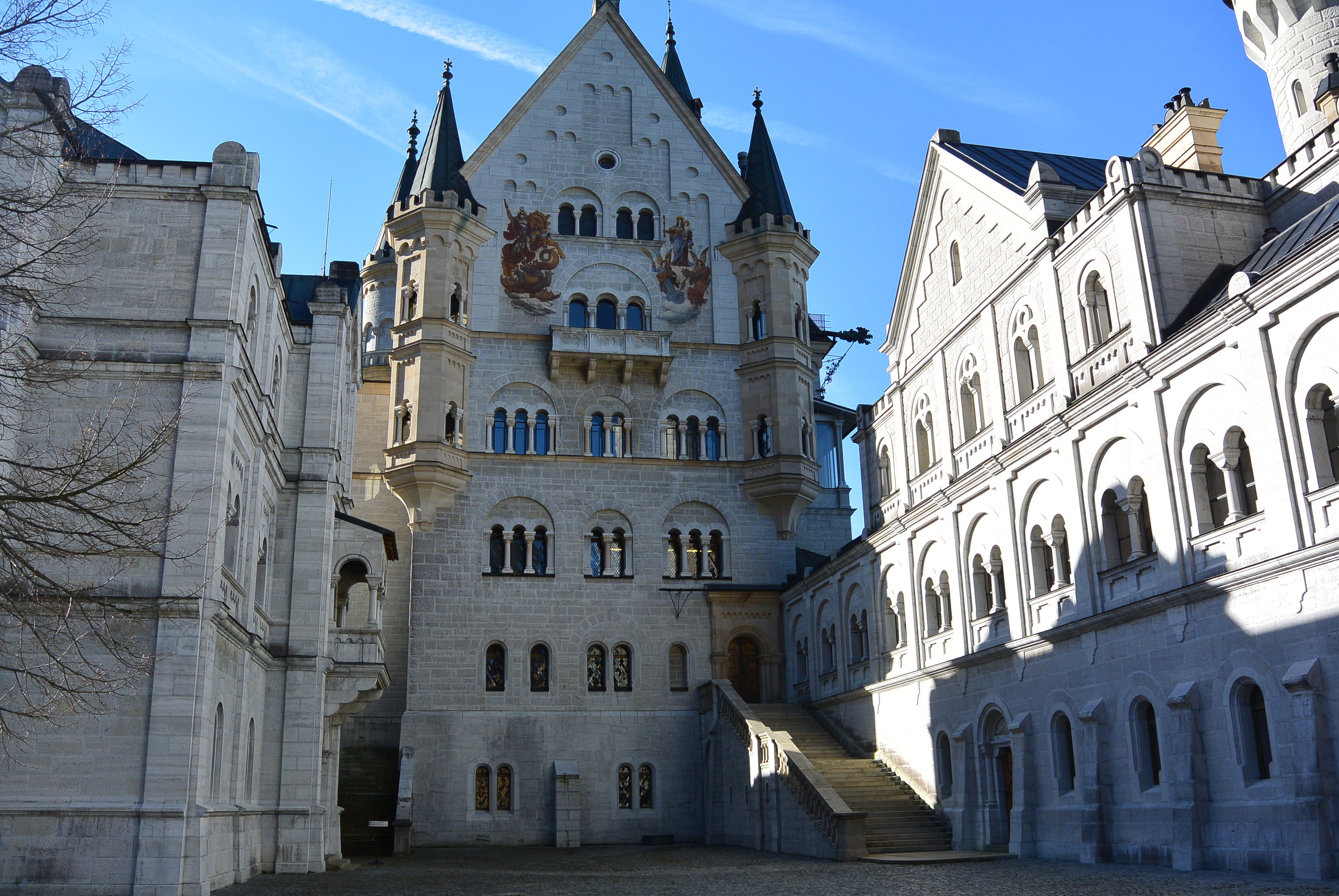 Inside courtyard of Neuschwanstein