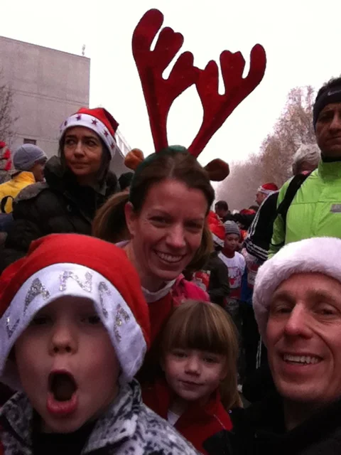 The start of the Kids mile race