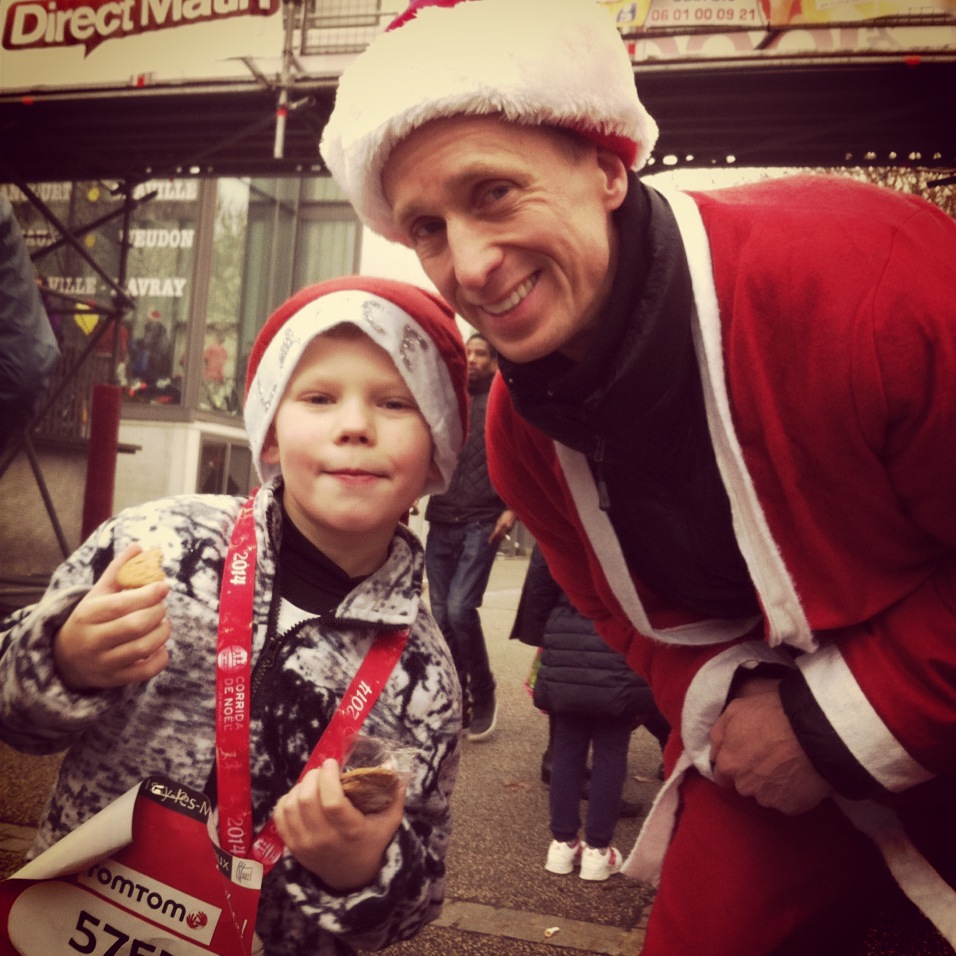 Lance and Keith enjoying an after race snack.