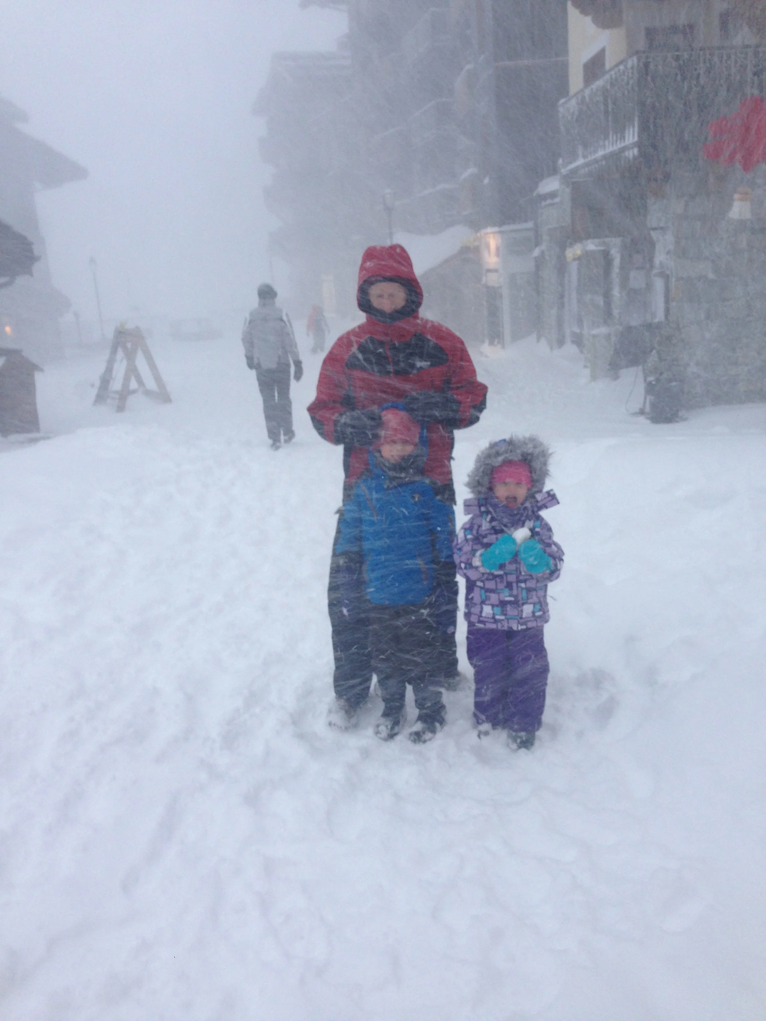 In the village, during the storm