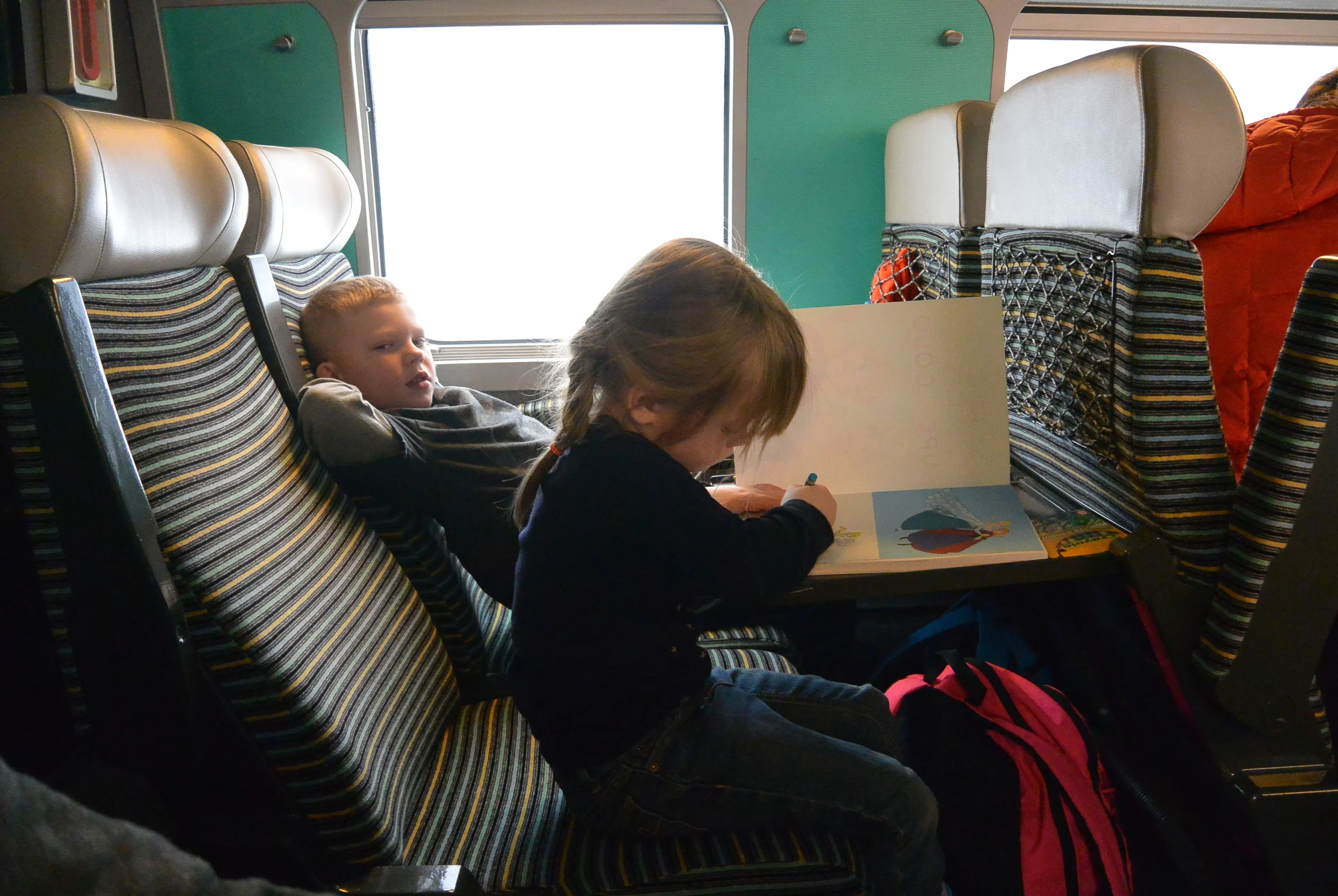 On our way home from vacation....just relaxing.