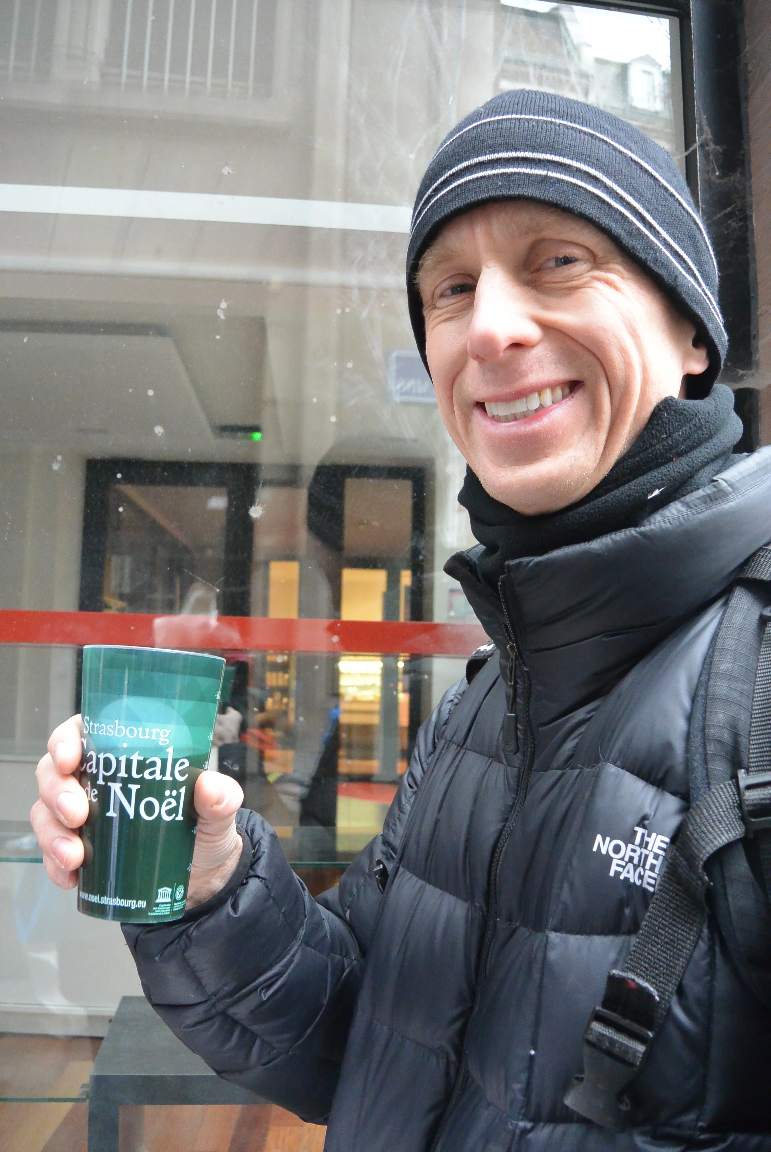 Keith enjoying some Vin Chaud.