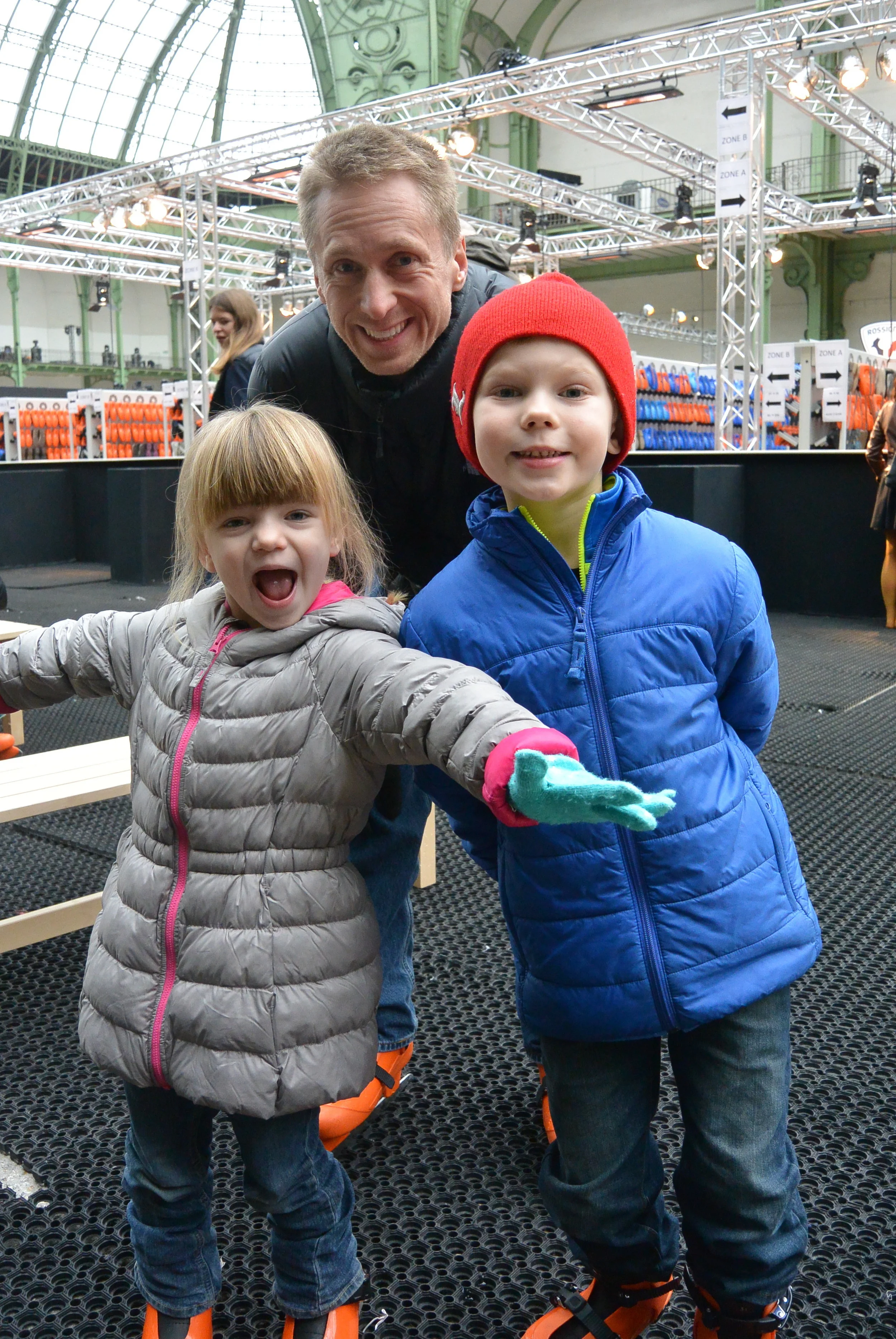 Who do you think is excited to go ice skating?