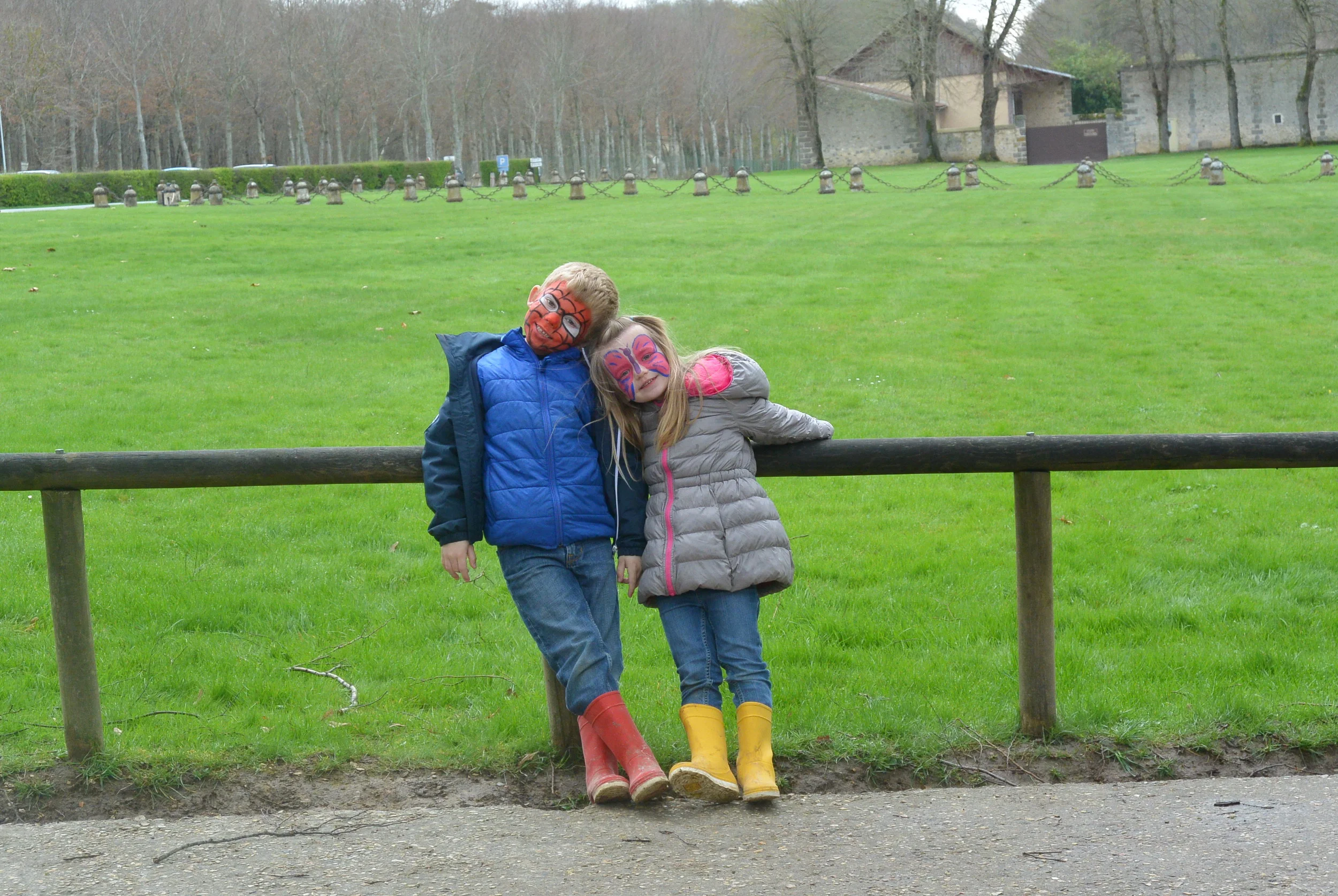 Always happy when they have chocolate and face painting!