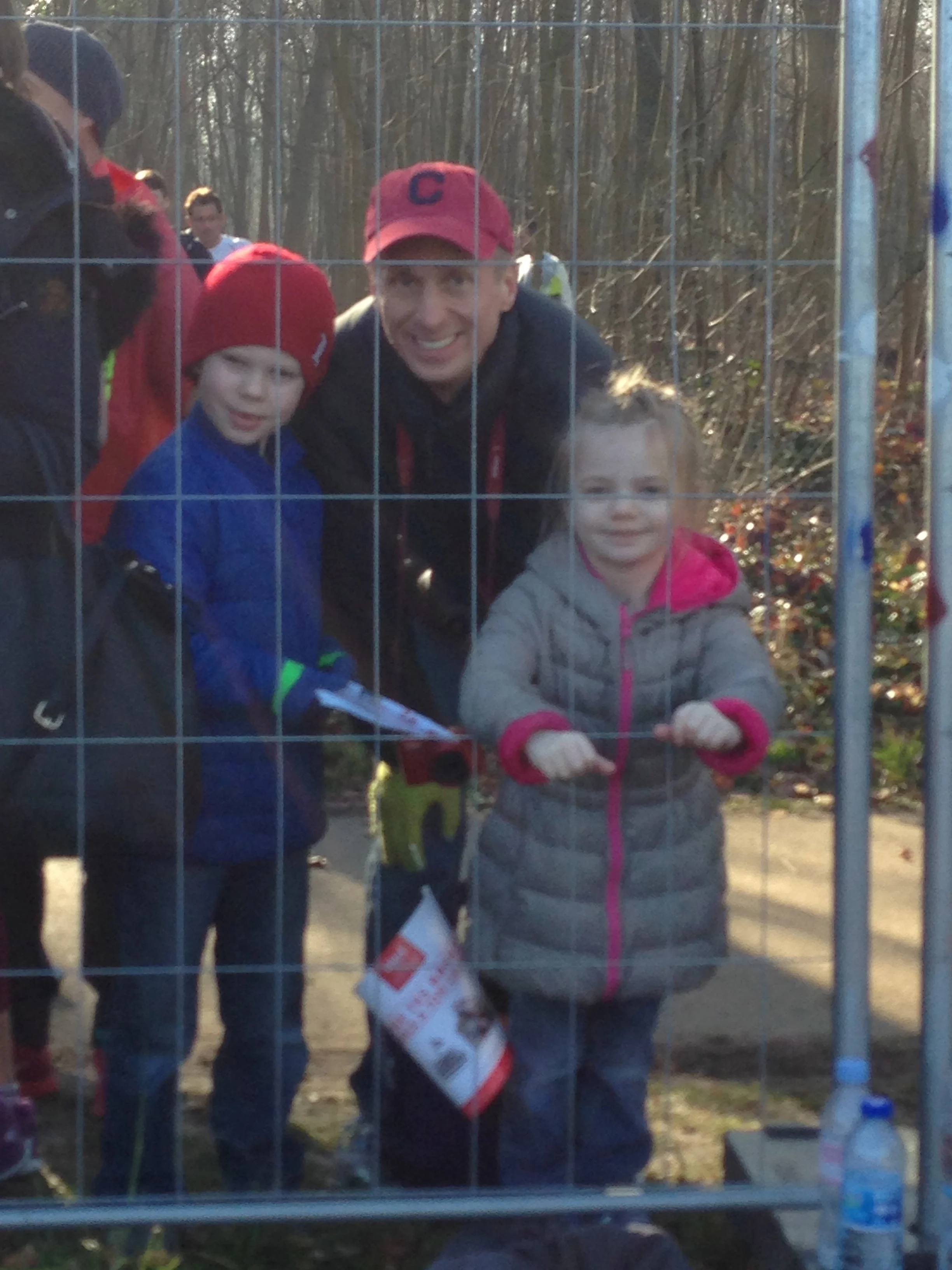 My cheering section at the half