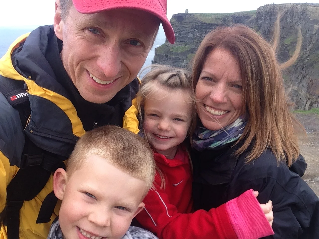 Family selfie at the cliffs!