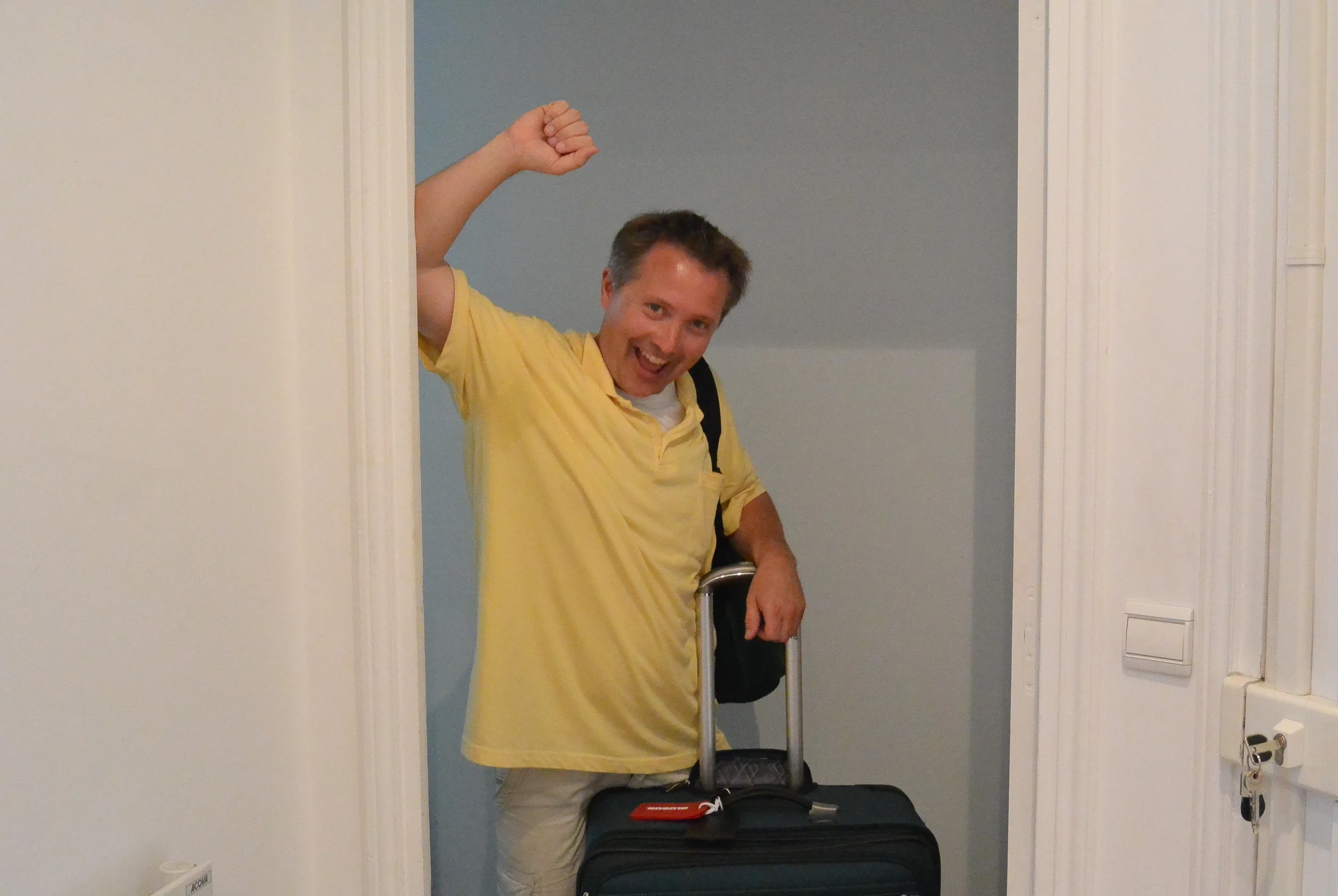 Our very first guest...Nate. &nbsp;We named the guest room after him...the Nate Suite!