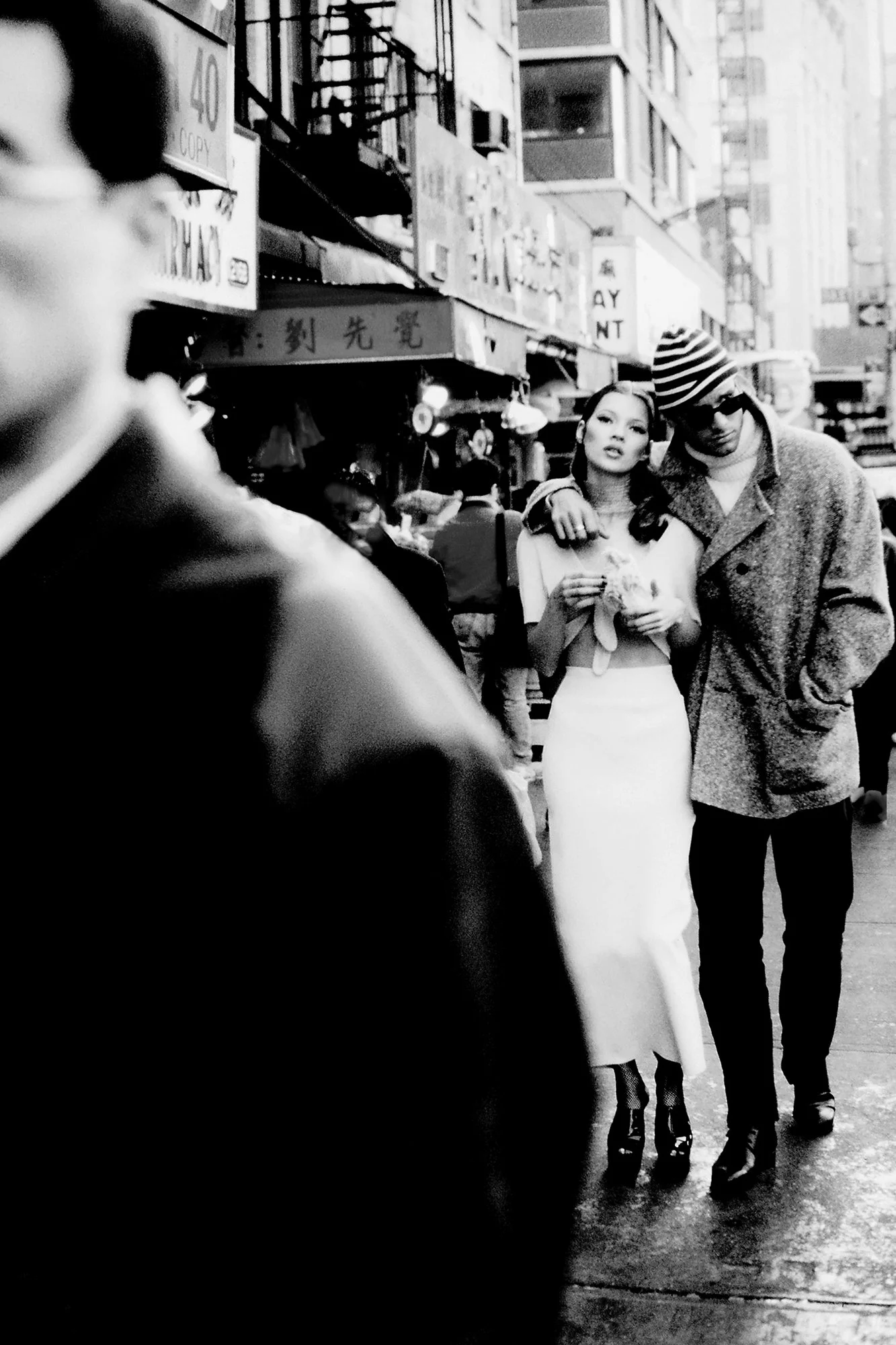 Kate Moss + Marcus Schenkenberg, Harper's Bazaar Uomo