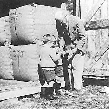 PR Woodhouse explains the wonders of nature to his grandsons , John and William Rolleston