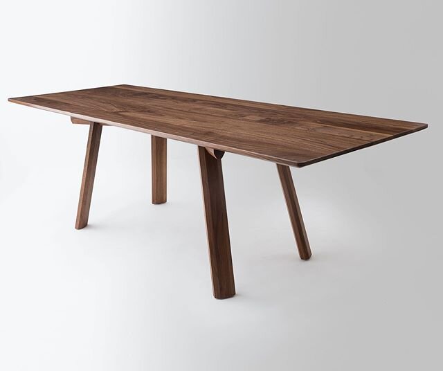 Our Ripley Dining Table, shown in solid American Walnut, 96x36x30&rdquo;. Built to order and completely customizable.  #furniture #design #interiors #interiordesign #diningroom #diningtable #architecture #walnut #madetoorder #handmade #madeinky #inte