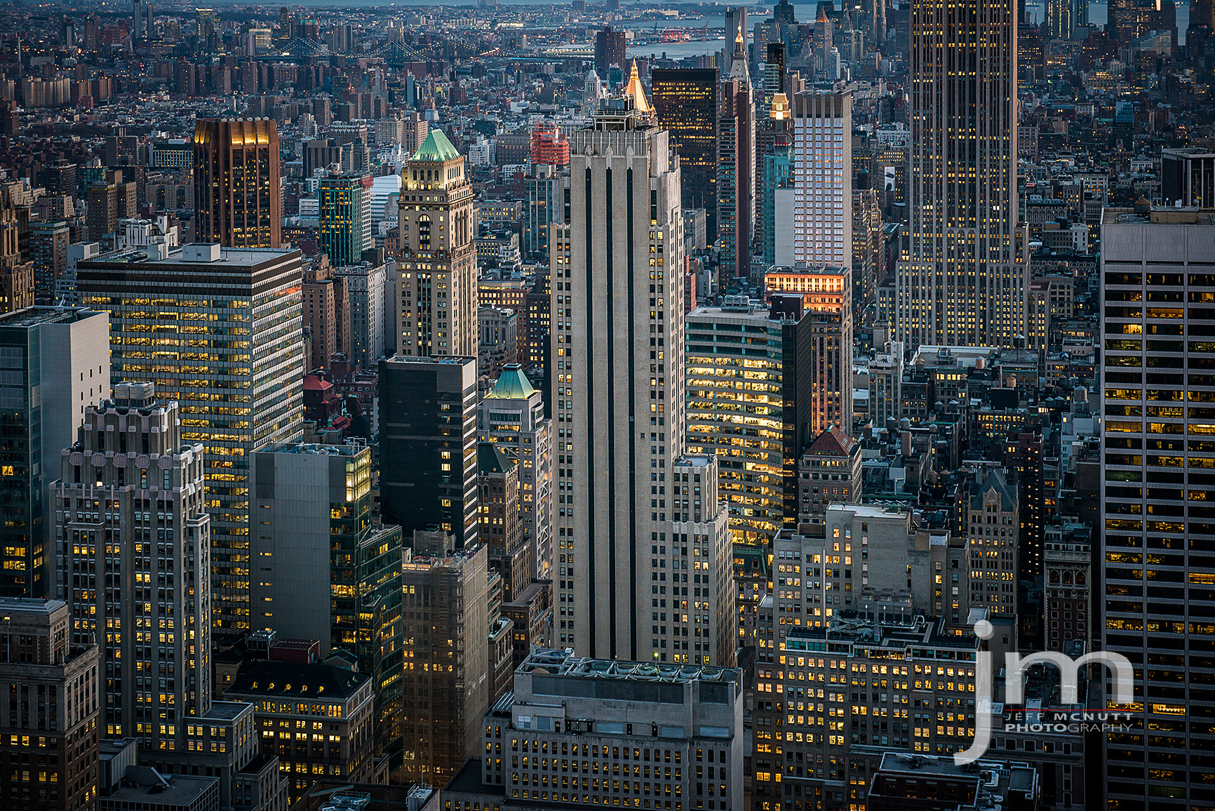 Midtown from the top of the Rockefeller Center (Top of the Rock). I was really wanting to get this after it had gotten completely dark but as luck would have it, the night we went, the wind got so strong up there that they shut everything down about the time the sun was going away and made everyone go back inside the building for fear that someone was going to get blown off. I have to admit, I held my jacket up once (like you do when you are putting your arms through it) and just about turned into a kite. Anyway, this was the closest I could get to a "night" shot of the lights.