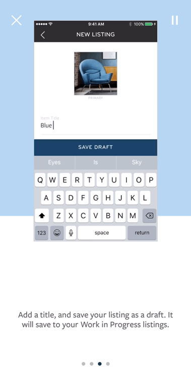 "Create a Listing" Onboarding in Action