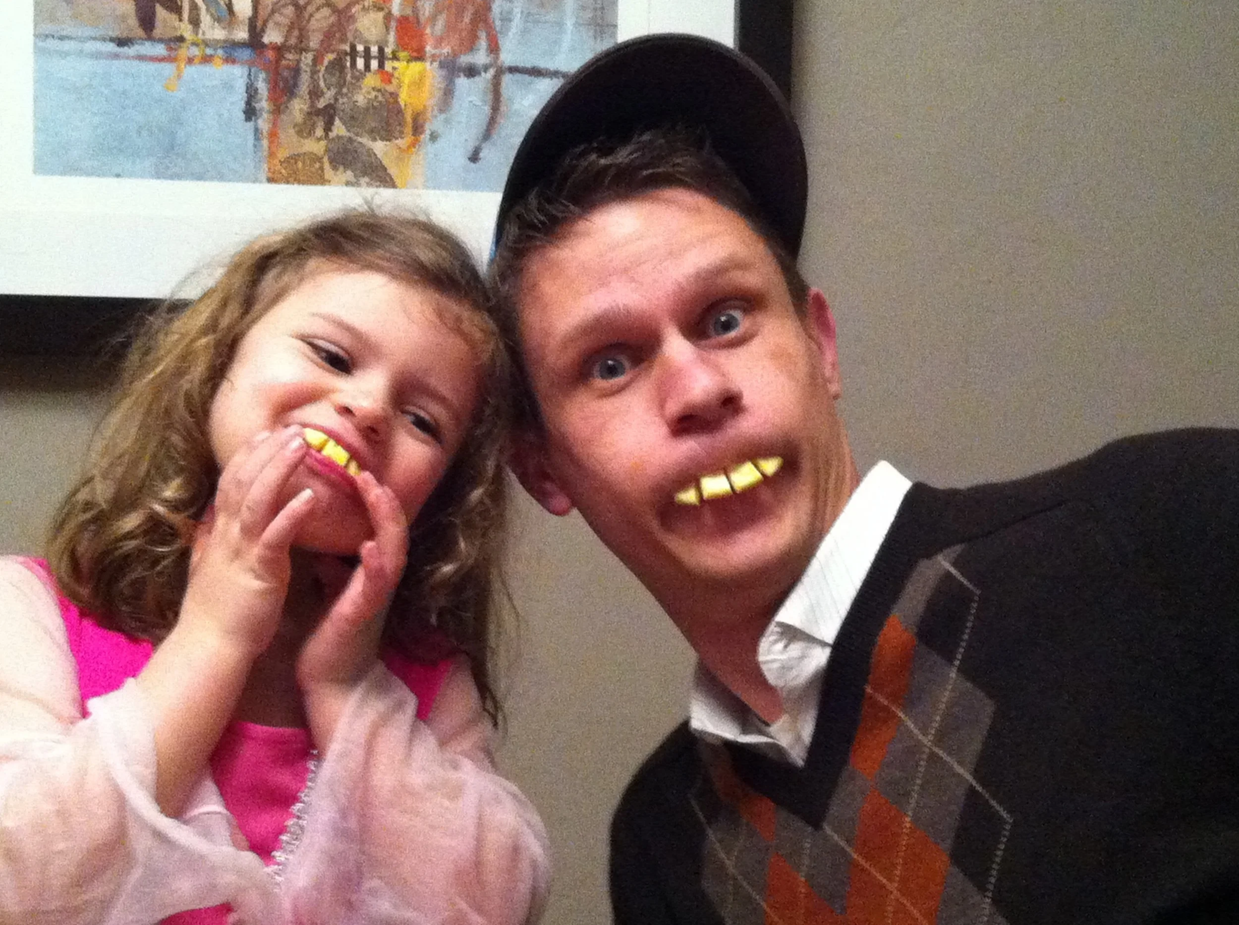 sore cheeks (from so much smilin)