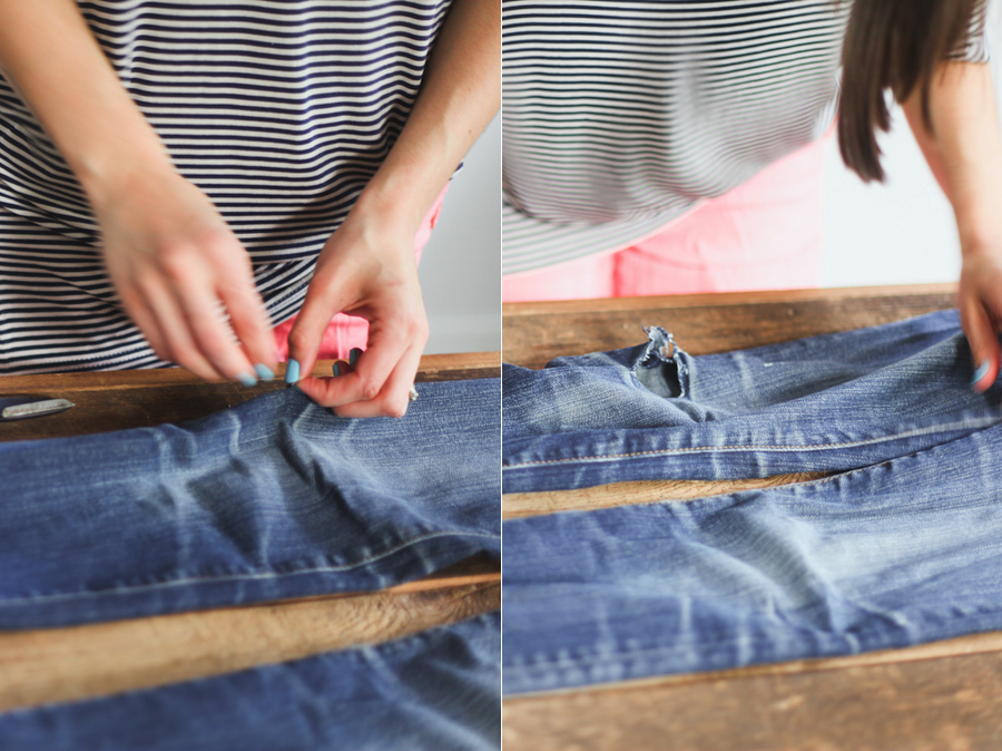 best way to cut jeans
