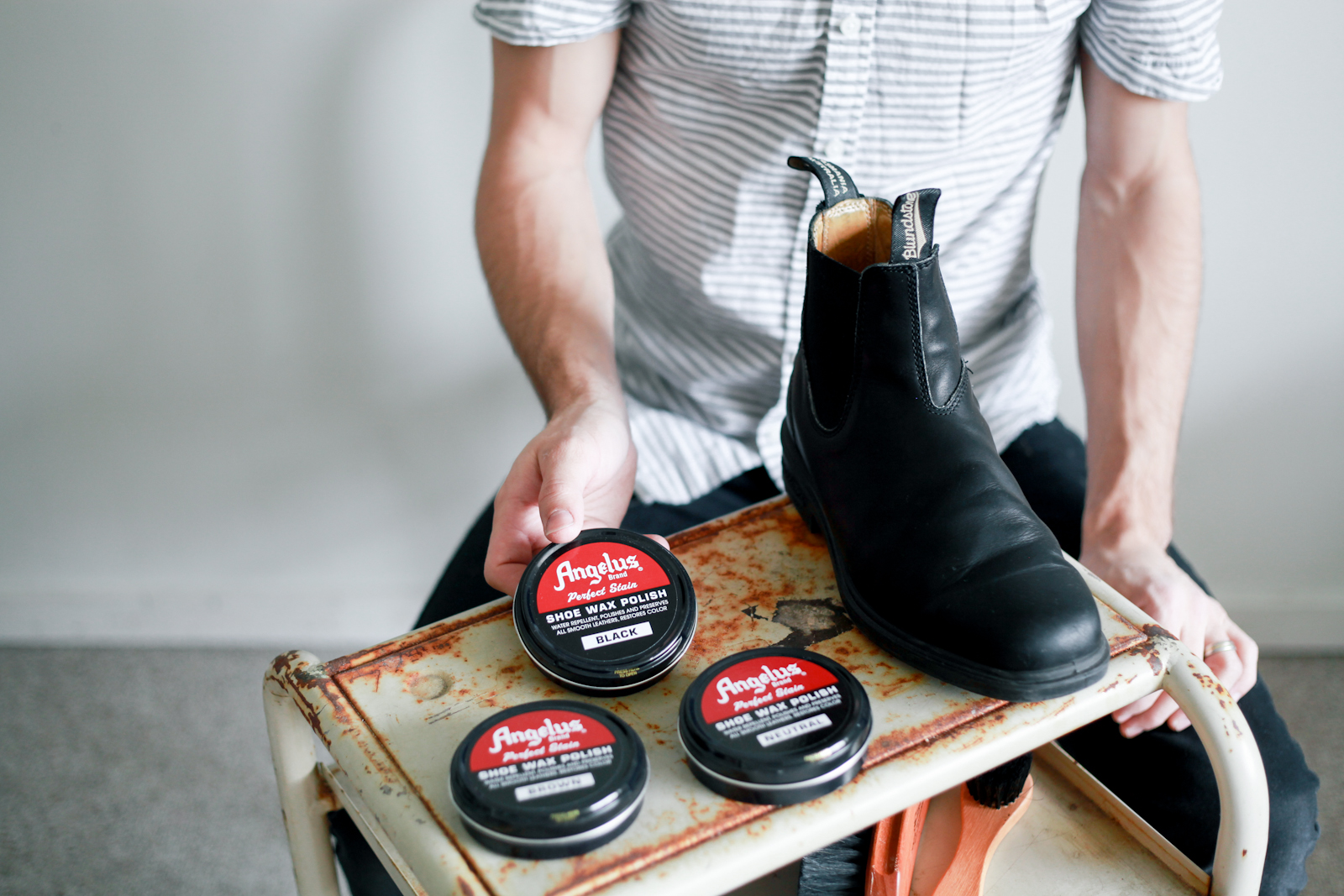 blundstone boot polish
