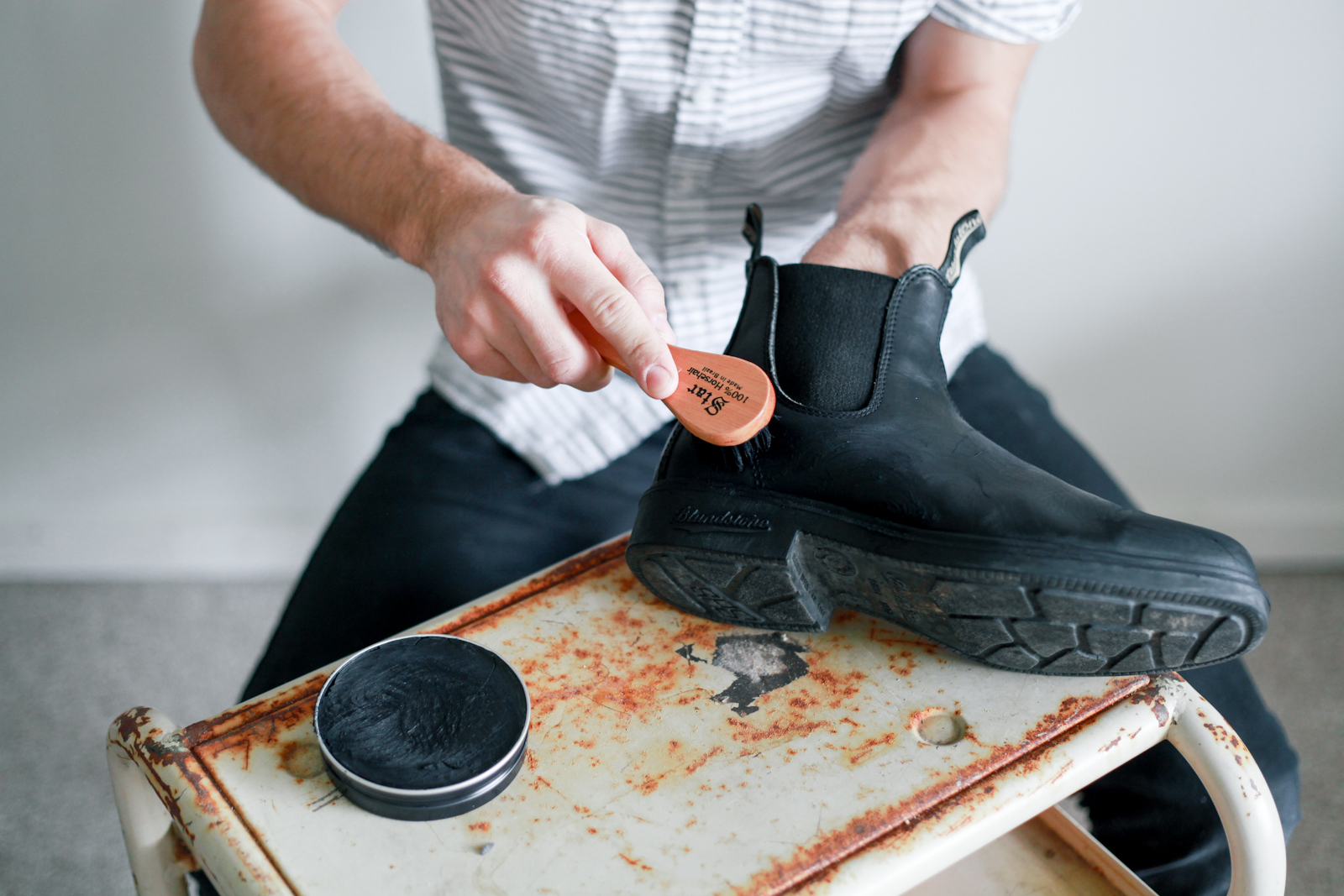 blundstone boot polish