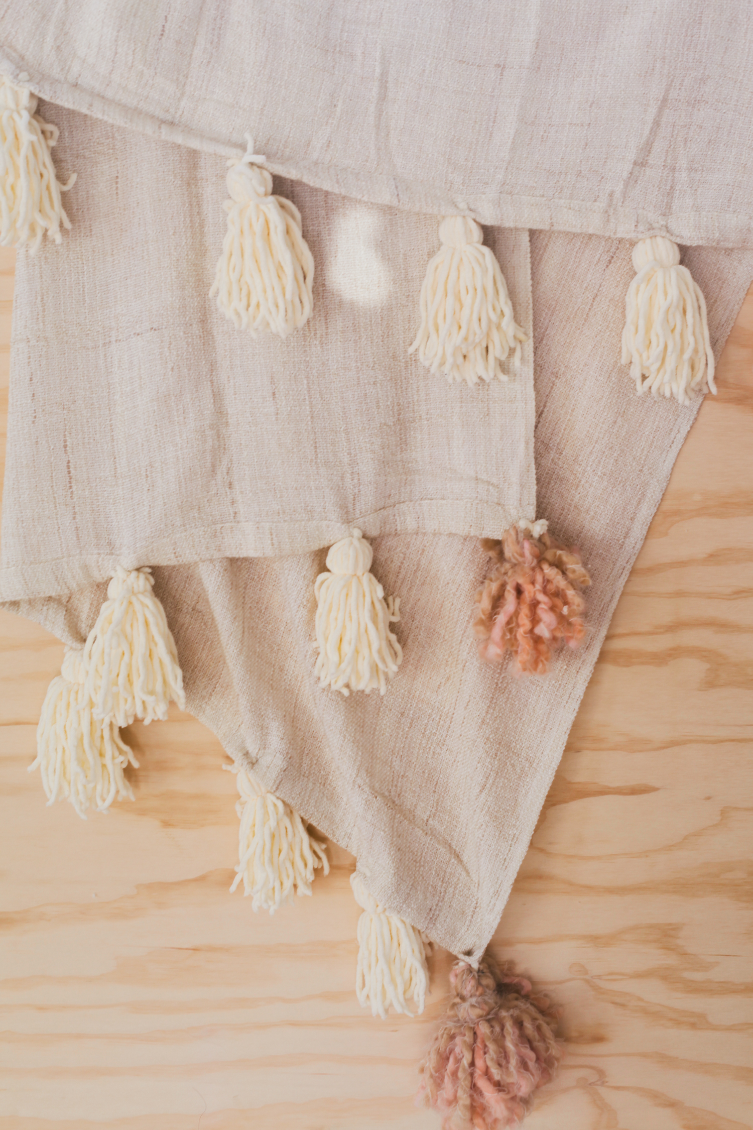 Ikea Hack DIY Pom Pom Blanket Treasures Travels