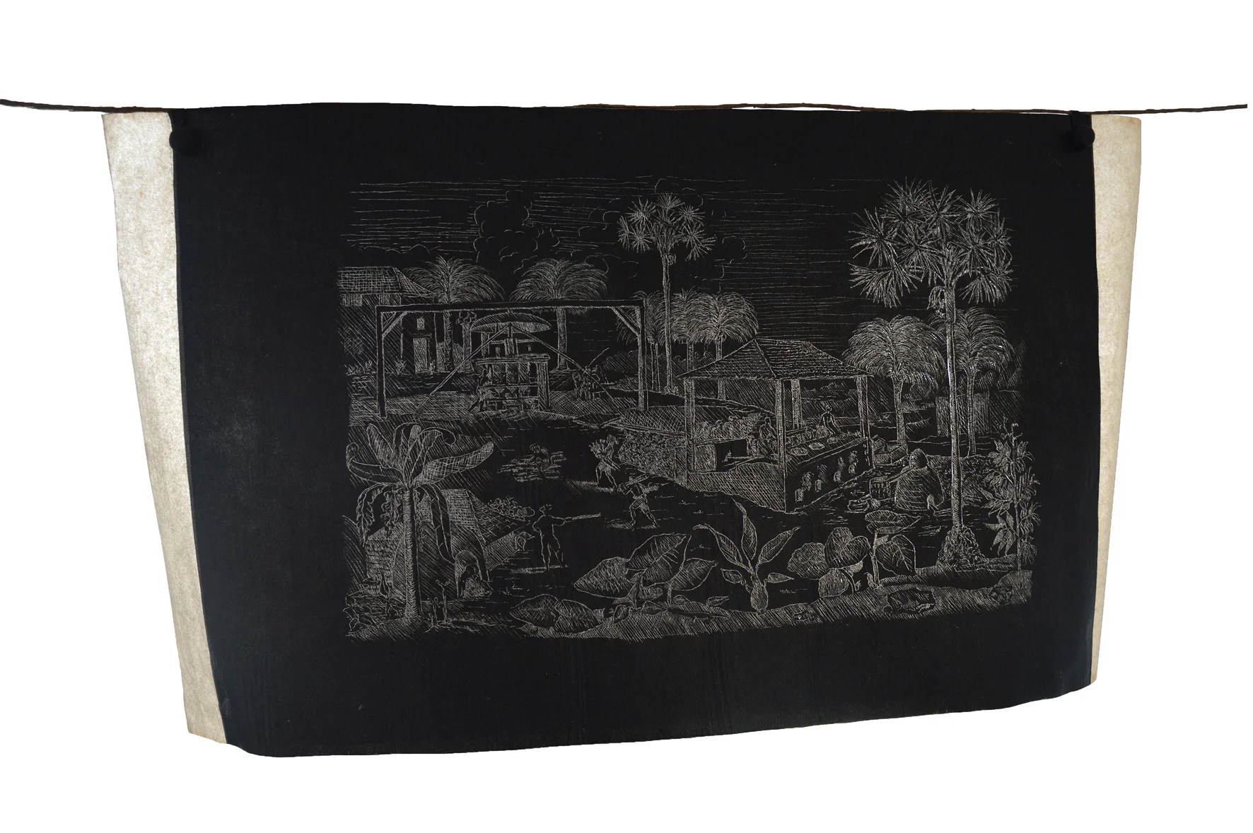 New Universal Geography. Suburd of History: from the general to the particular, 2013. Installation, books, hahnemühle photopaper, mimeograph´s cliches, mimeograph´prints, corn, tobacco, yucca, vine, audio locution . Nueva Geografía Universal. Suburbio de la Historia: de lo general a lo particular , 2013. Instalación, libros, hahnemühle fotografía, clichés de mimeógrafo, impresiones de mimeógrafo, maíz, tabaco, yuca, liana, audios locuciones. His work in Latin America was also of great importance, raising two elements of current debate. One of them is the way in which he highlighted the political importance of the republic, recently renewed on the continent. The other is the importance he gave to the continent as a virginal element, and therefore of its great value in the construction of a new social state, in which to reconcile an old, saturated Europe (monarchy) and an up and coming Latin America (Republic) with a basis for a new political form of reproduction. A peaceful and happy society (Reclus 1861:22). In his opinion, this would encourage the future emancipation of the world. Later on, this double dimension of work and challenges posed by Reclus would be the commitments made by the radical geography of 1970 and the concerns facing geography today (continue) Su trabajo en Latinoamérica fue de gran relevancia, planteando dos elementos de discusión actual. Uno de ellos es la manera cómo resaltó la importancia política de las repúblicas recién instauradas en el continente. El otro es la trascendencia que dio al continente como elemento virgen. Y por lo tanto, de gran valor para la construcción de un estado social nuevo, en el cual se reconciliarían la Europa saturada y vieja (monárquica) y la América Latina naciente (republicana), con base en una nueva forma política de reproducción de una sociedad feliz y pacífica (Reclus 1861:22). En su opinión, esto propiciaría la emancipación futura del mundo. Más tarde, esta doble dimensión del trabajo y los desafíos planteados por Reclus serán los compromisos tomados por la geografía radical en la década de 1970 y los que enfrenta la geografía en la actualidad (continúa)