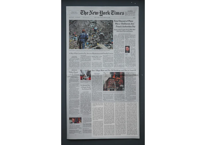 03.27.15 Untitled (Unabomber/ NY Times), 2015. Presentation case, daily newspaper, printed manifesto. dimensions Variable. 163. Suppose the system survives the crisis of the next several decades. By that time it will have to have solved, or at least brought under control, the principal problems that confront it, in particular that of "socializing" human beings; that is, making people sufficiently docile so that their behavior no longer threatens the system. That being accomplished, it does not appear that there would be any further obstacle to the development of technology, and it would presumably advance toward its logical conclusion, which is complete control over everything on Earth, including human beings and all other important organisms. The system may become a unitary, monolithic organization, or it may be more or less fragmented and consist of a number of organizations coexisting in a relationship that includes elements of both cooperation and competition, just as today the government, the corporations and other large organizations both cooperate and compete with one another. Human freedom mostly will have vanished, because individuals and small groups will be impotent vis-a-vis large organizations armed with supertechnology and an arsenal of advanced psychological and biological tools for manipulating human beings, besides instruments of surveillance and physical coercion. Only a small number of people will have any real power, and even these probably will have only very limited freedom, because their behavior too will be regulated; just as today our politicians and corporation executives can retain their positions of power only as long as their behavior remains within certain fairly narrow limits. 164. Don't imagine that the systems will stop developing further techniques for controlling human beings and nature once the crisis of the next few decades is over and increasing control is no longer necessary for the system's survival. On the contrary, once the hard times are over the system will increase its control over people and nature more rapidly, because it will no longer be hampered by difficulties of the kind that it is currently experiencing. Survival is not the principal motive for extending control. As we explained in paragraphs 87-90, technicians and scientists carry on their work largely as a surrogate activity; that is, they satisfy their need for power by solving technical problems. They will continue to do this with unabated enthusiasm, and among the most interesting and challenging problems for them to solve will be those of understanding the human body and mind and intervening in their development. For the "good of humanity," of course. 165. But suppose on the other hand that the stresses of the coming decades prove to be too much for the system. If the system breaks down there may be a period of chaos, a "time of troubles" such as those that history has recorded: at various epochs in the past. It is impossible to predict what would emerge from such a time of troubles, but at any rate the human race would be given a new chance. The greatest danger is that industrial society may begin to reconstitute itself within the first few years after the breakdown. Certainly there will be many people (power-hungry types especially) who will be anxious to get the factories running again. 166. Therefore two tasks confront those who hate the servitude to which the industrial system is reducing the human race. First, we must work to heighten the social stresses within the system so as to increase the likelihood that it will break down or be weakened sufficiently so that a revolution against it becomes possible. Second, it is necessary to develop and propagate an ideology that opposes technology and the industrial society if and when the system becomes sufficiently weakened. And such an ideology will help to assure that, if and when industrial society breaks down, its remnants will be smashed beyond repair, so that the system cannot be reconstituted. The factories should be destroyed, technical books burned, etc. HUMAN SUFFERING 167. The industrial system will not break down purely as a result of revolutionary action. It will not be vulnerable to revolutionary attack unless its own internal problems of development lead it into very serious difficulties. So if the system breaks down it will do so either spontaneously, or through a process that is in part spontaneous but helped along by revolutionaries. If the breakdown is sudden, many people will die, since the world's population has become so overblown that it cannot even feed itself any longer without advanced technology. Even if the breakdown is gradual enough so that reduction of the population can occur more through lowering of the birth rate than through elevation of the death rate, the process of de-industrialization probably will be very chaotic and involve much suffering. It is naive to think it likely that technology can be phased out in a smoothly managed orderly way, especially since the technophiles will fight stubbornly at every step. Is it therefore cruel to work for the breakdown of the system? Maybe, but maybe not. In the first place, revolutionaries will not be able to break the system down unless it is already in deep trouble so that there would be a good chance of its eventually breaking down by itself anyway; and the bigger the system grows, the more disastrous the consequences of its breakdown will be; so it may be that revolutionaries, by hastening the onset of the breakdown will be reducing the extent of the disaster.