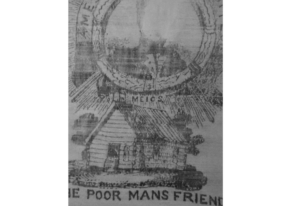 Detail of The Poor Man's Friend . Mechanical pencil on newsprint, 42 x 26 inches, 2014.