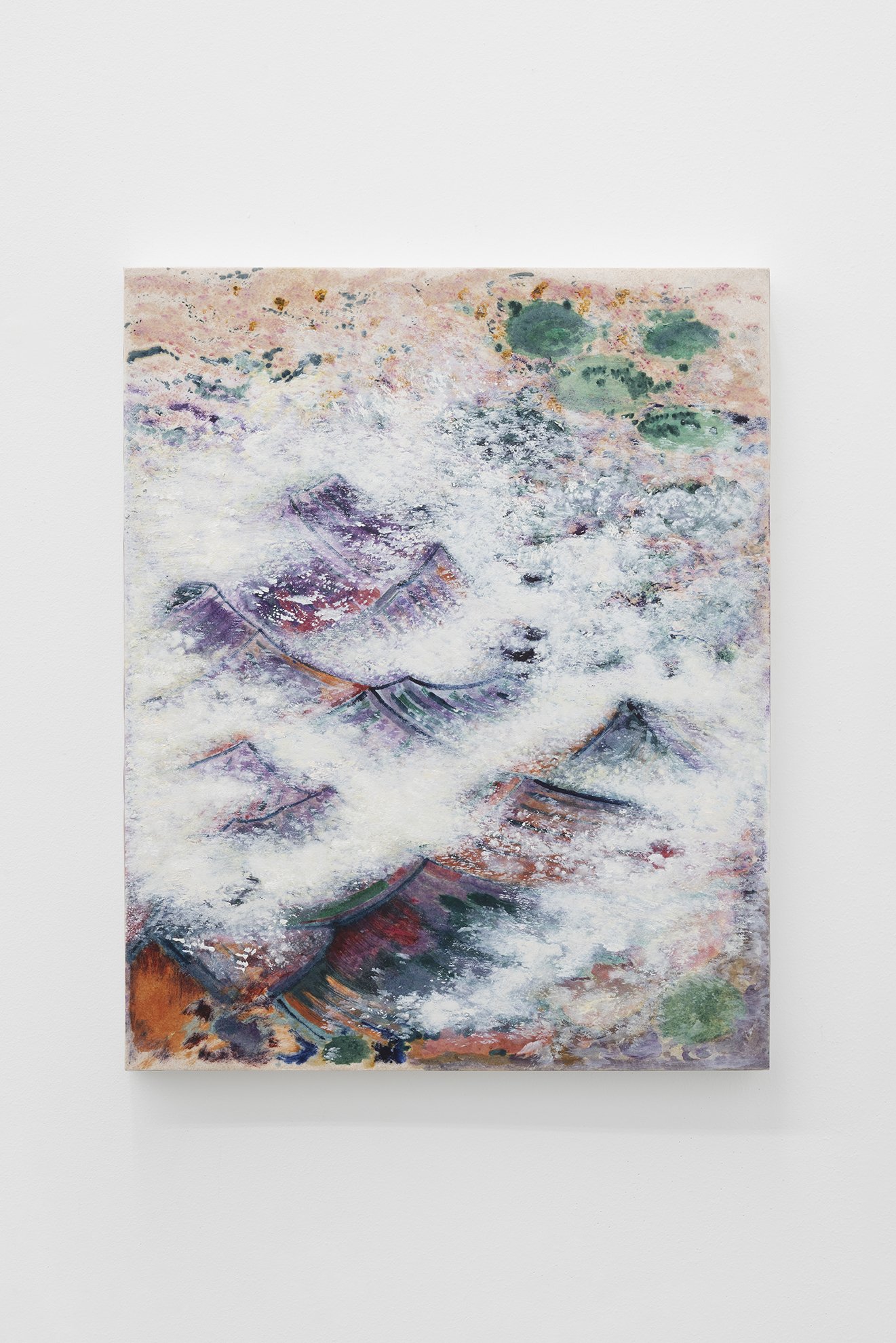   Valle , 2026. Óleo sobre papel piedra montado sobre tabla 40 x 32  cm.   Valle [Valley]   , 2026. Oil on stone paper mounted on wood 40 x 32  cm.  