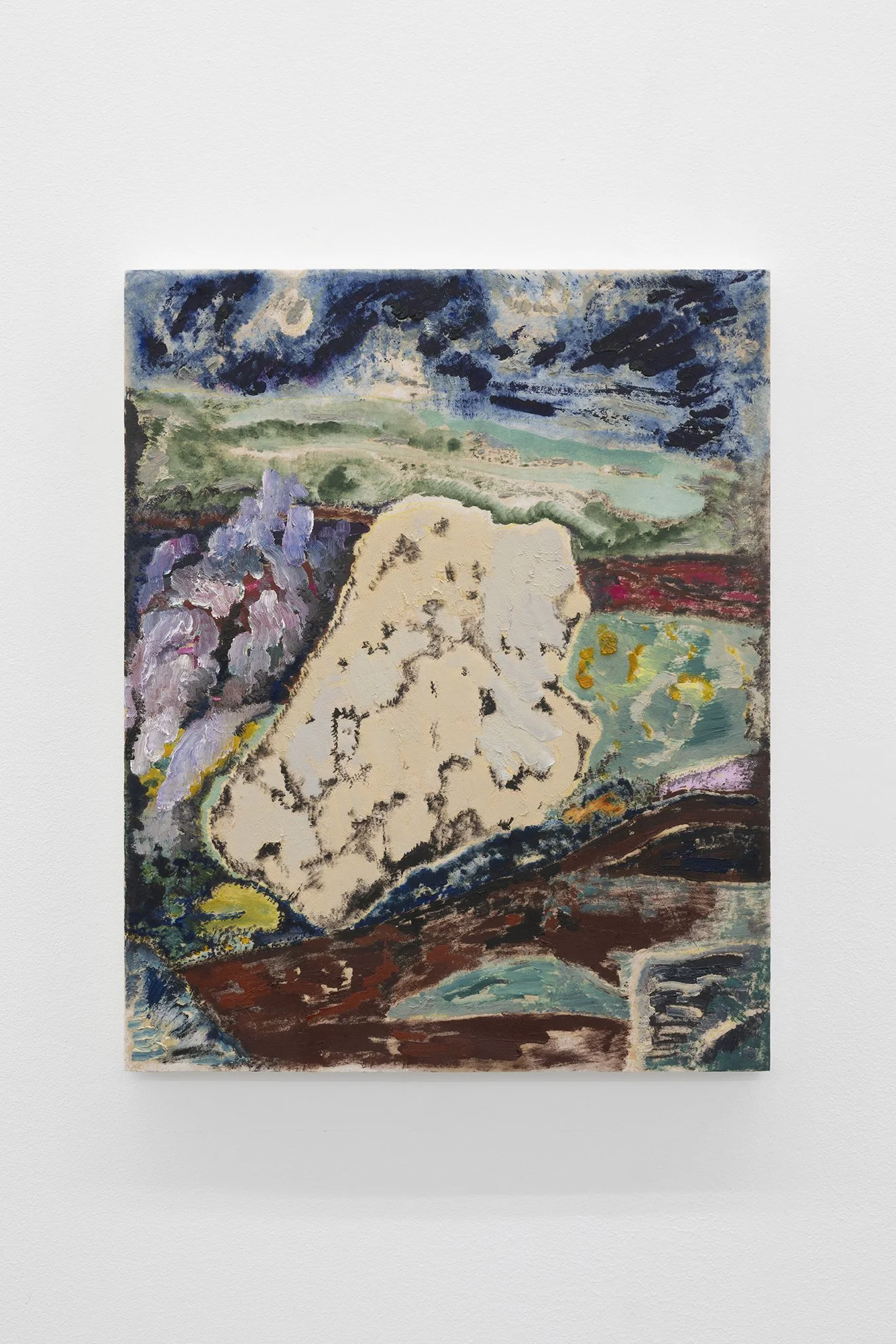   Piedra , 2026. Óleo sobre papel piedra montado sobre tabla 40 x 32  cm.   Piedra [Stone]   , 2026 . Oil on stone paper mounted on wood 40 x 32  cm.  
