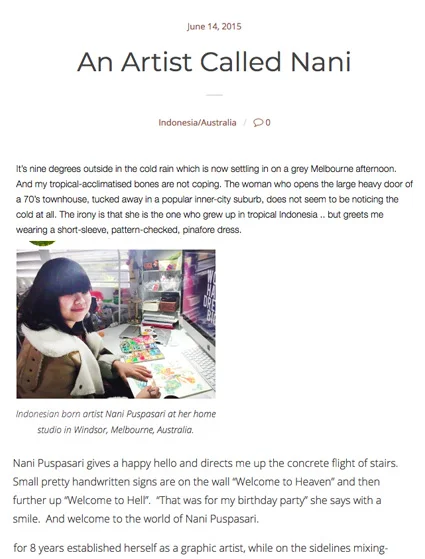 Online - Interview by Helen Brown