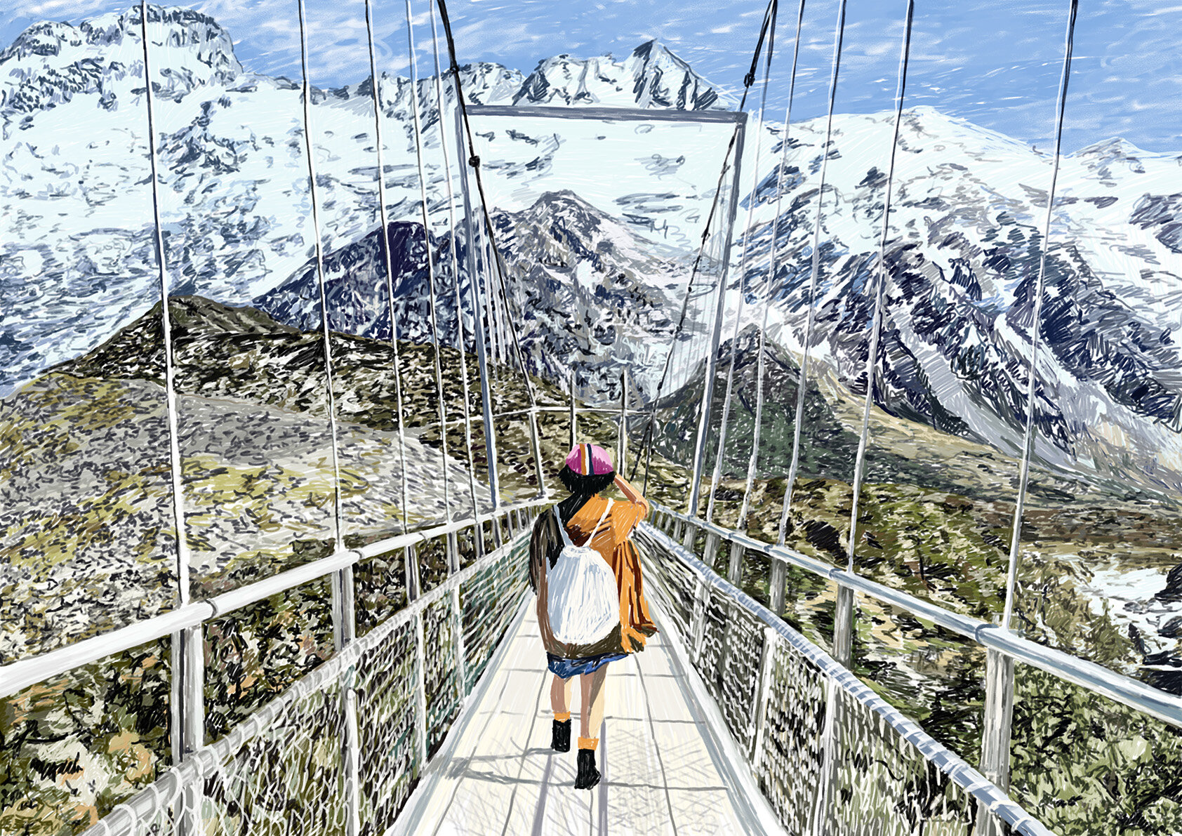 SOMEWHERE BETWEEN digital illustration