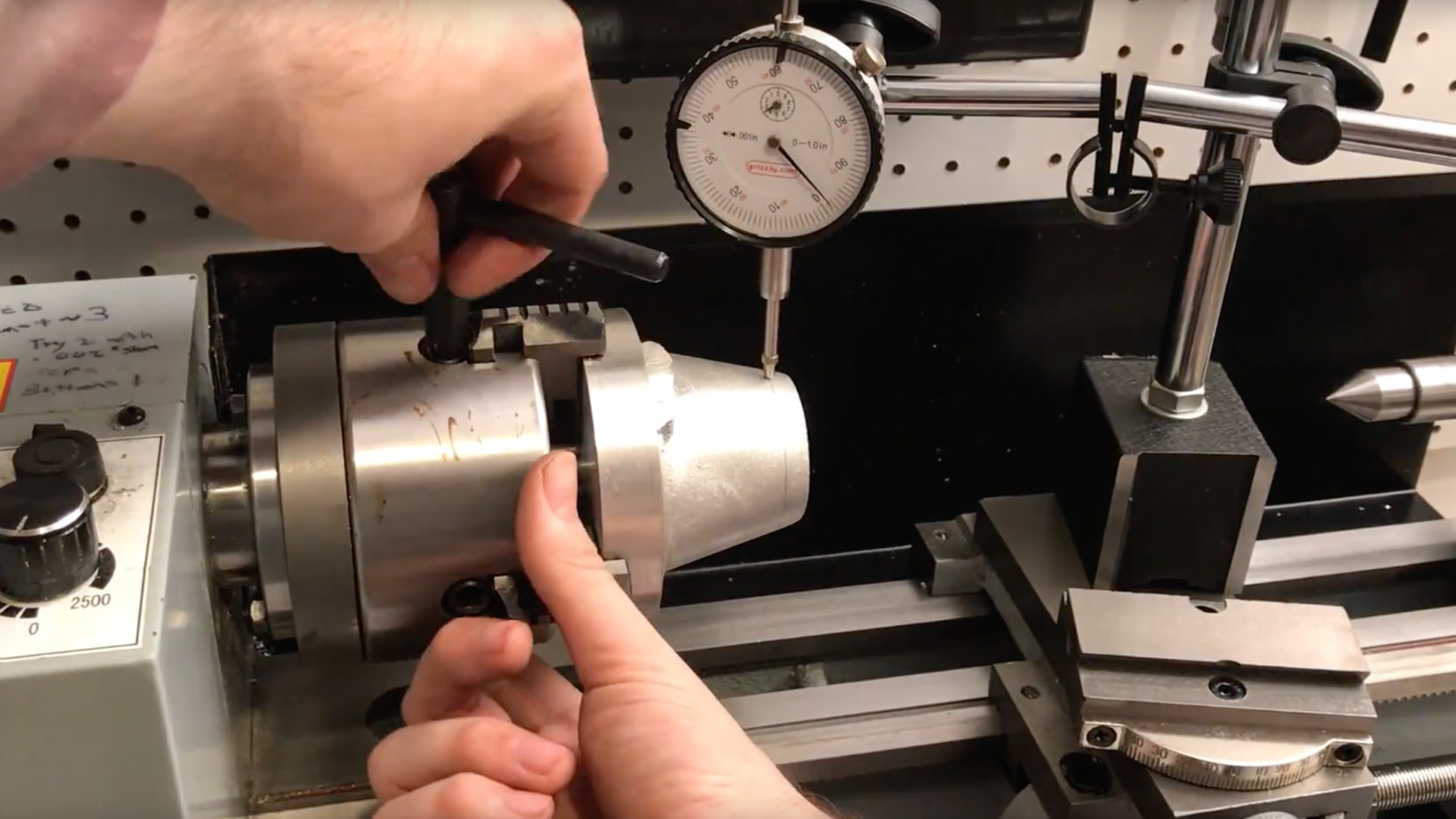 To speed the process up I'm using a lathe to machine all the external surfaces.