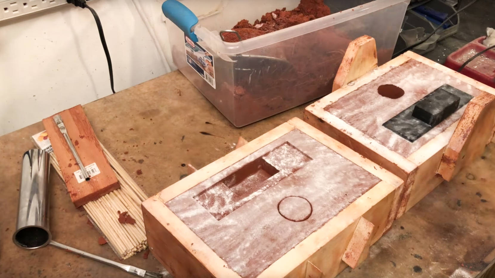 Here are the sand molds