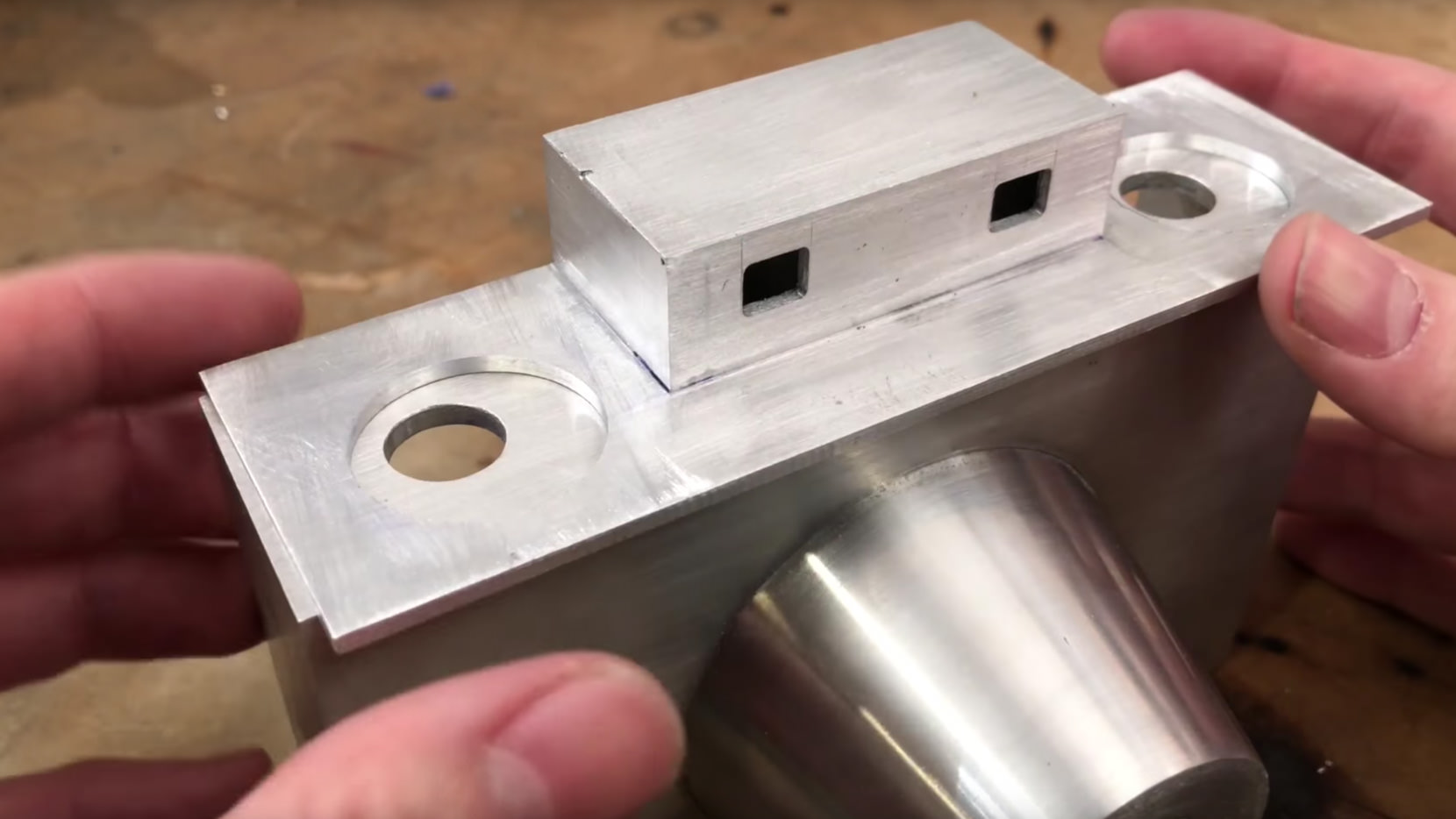 Here is the top cap on the main body.